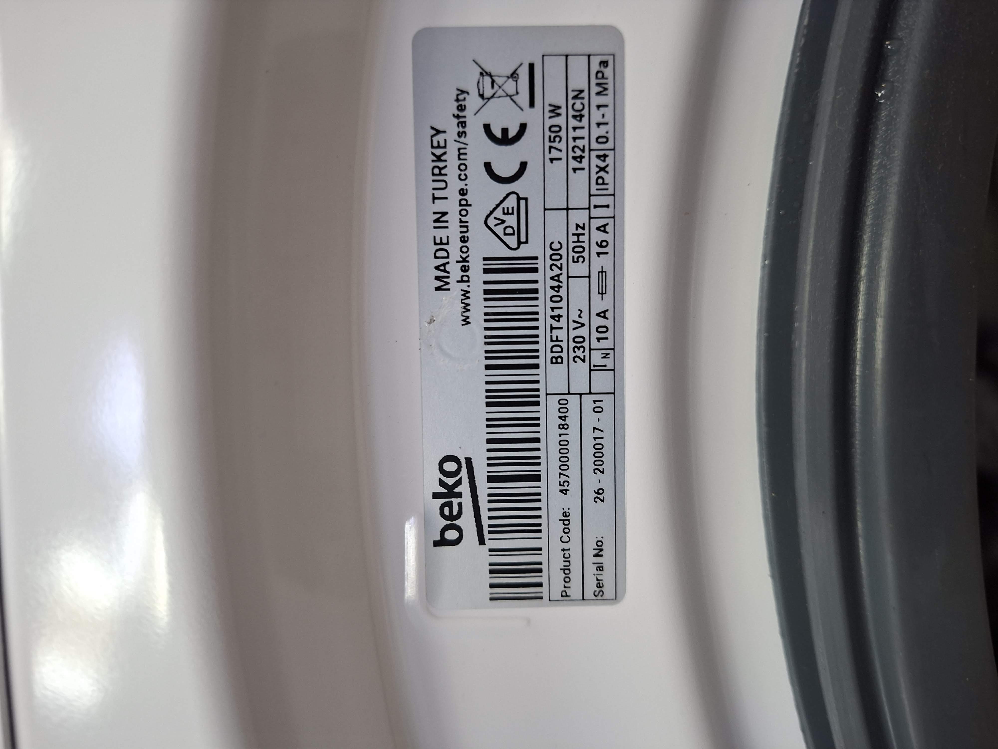 ašina za Pranje i sušenje veša Beko BDFT4104A20C, 10+6 kg