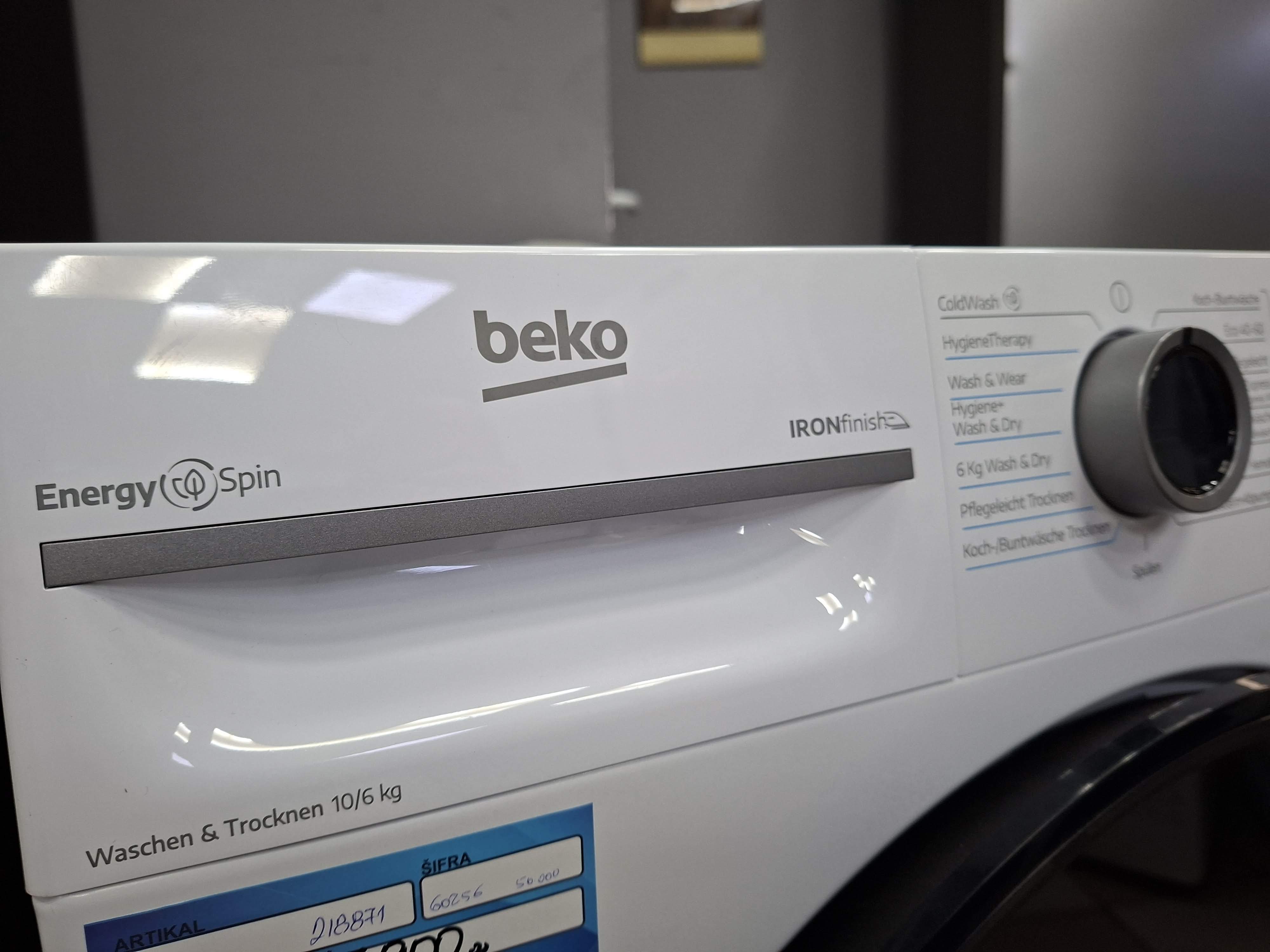 ašina za Pranje i sušenje veša Beko BDFT4104A20C, 10+6 kg