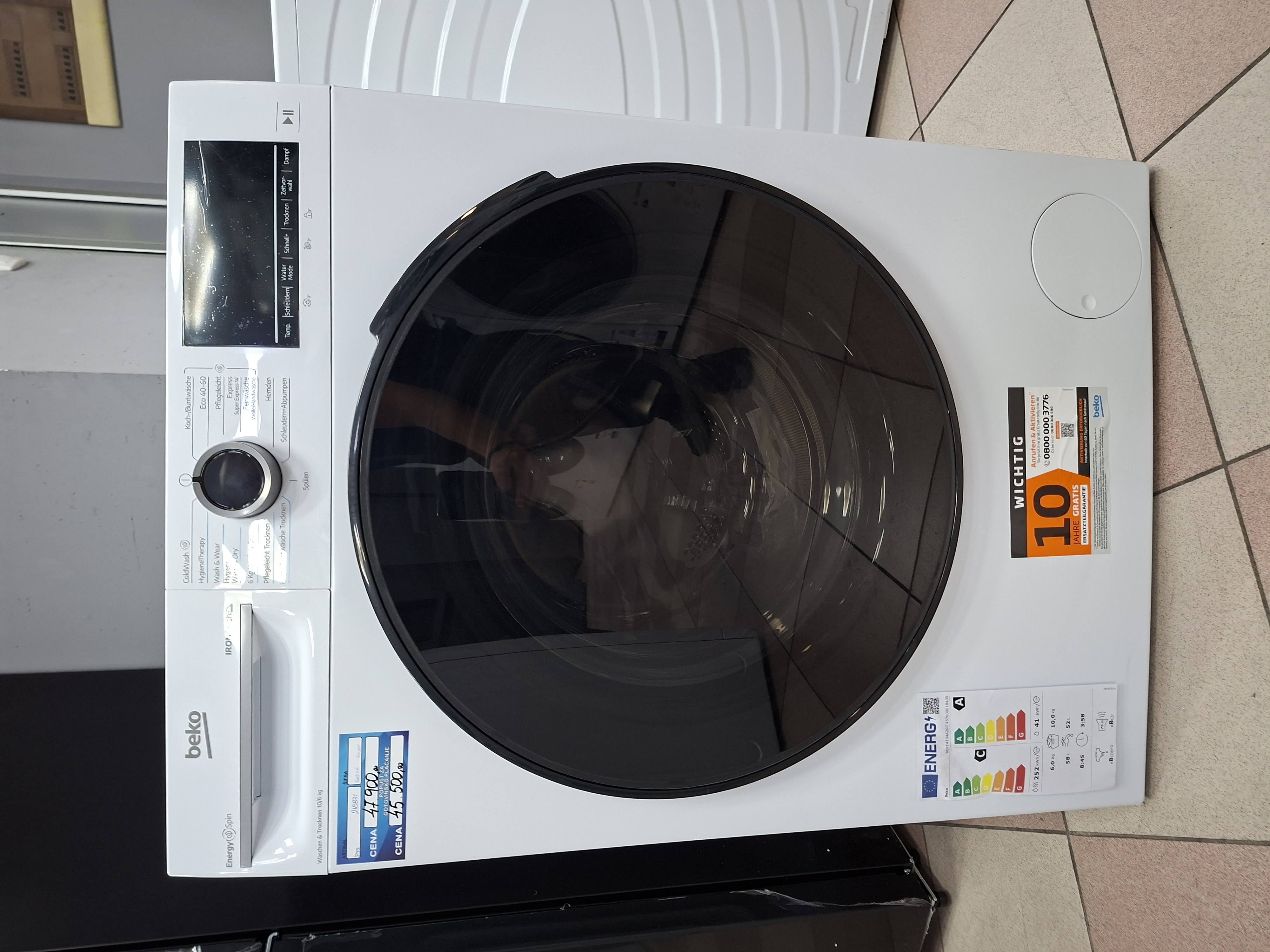 ašina za Pranje i sušenje veša Beko BDFT4104A20C, 10+6 kg