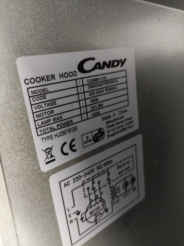 Aspirator Candy CGM 61X/1X , 60 cm