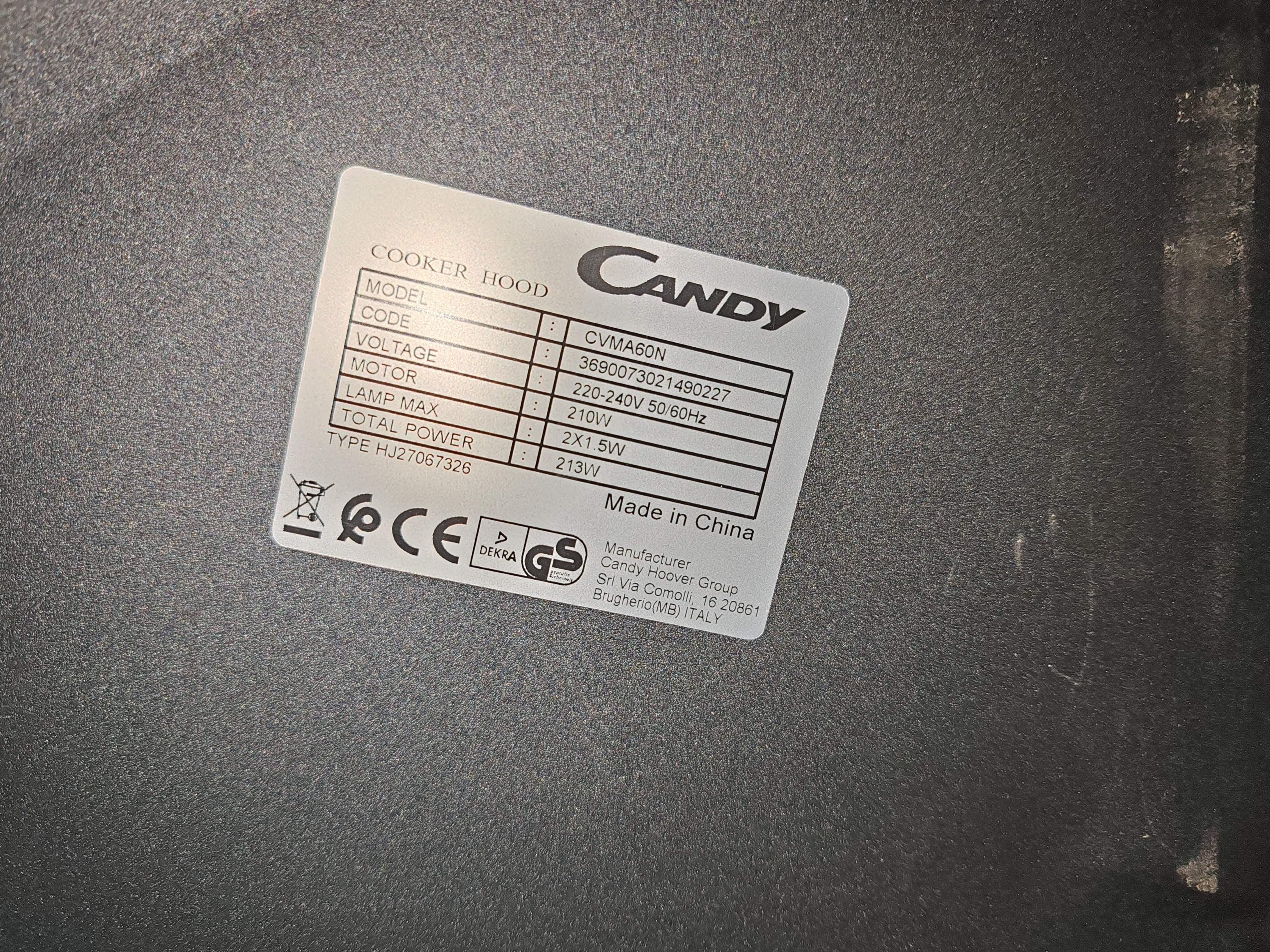 Aspirator Candy CVMA 60 N , Dekorativni 