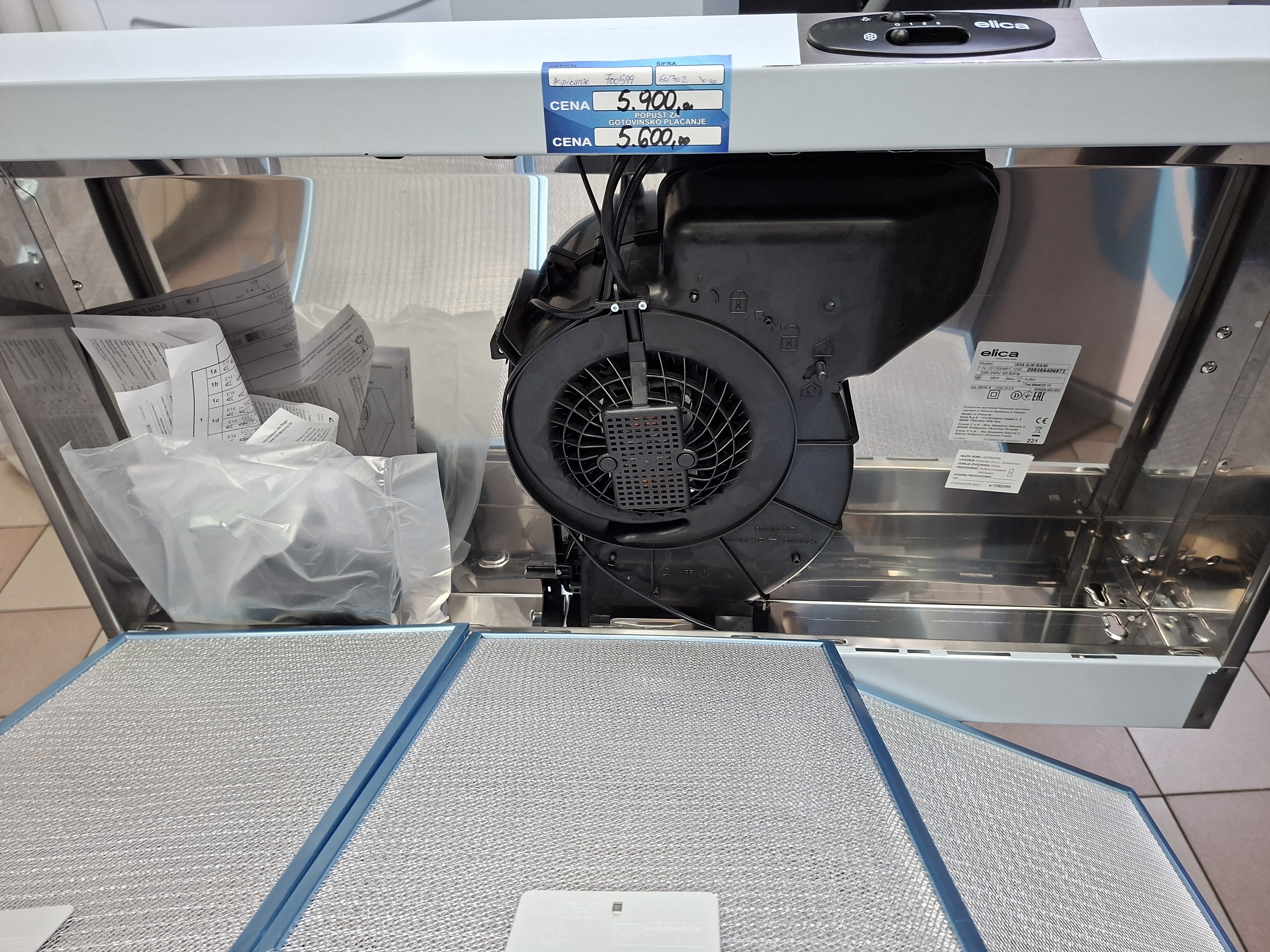 Aspirator Elica Vega Slim IX/A/90, 90cm