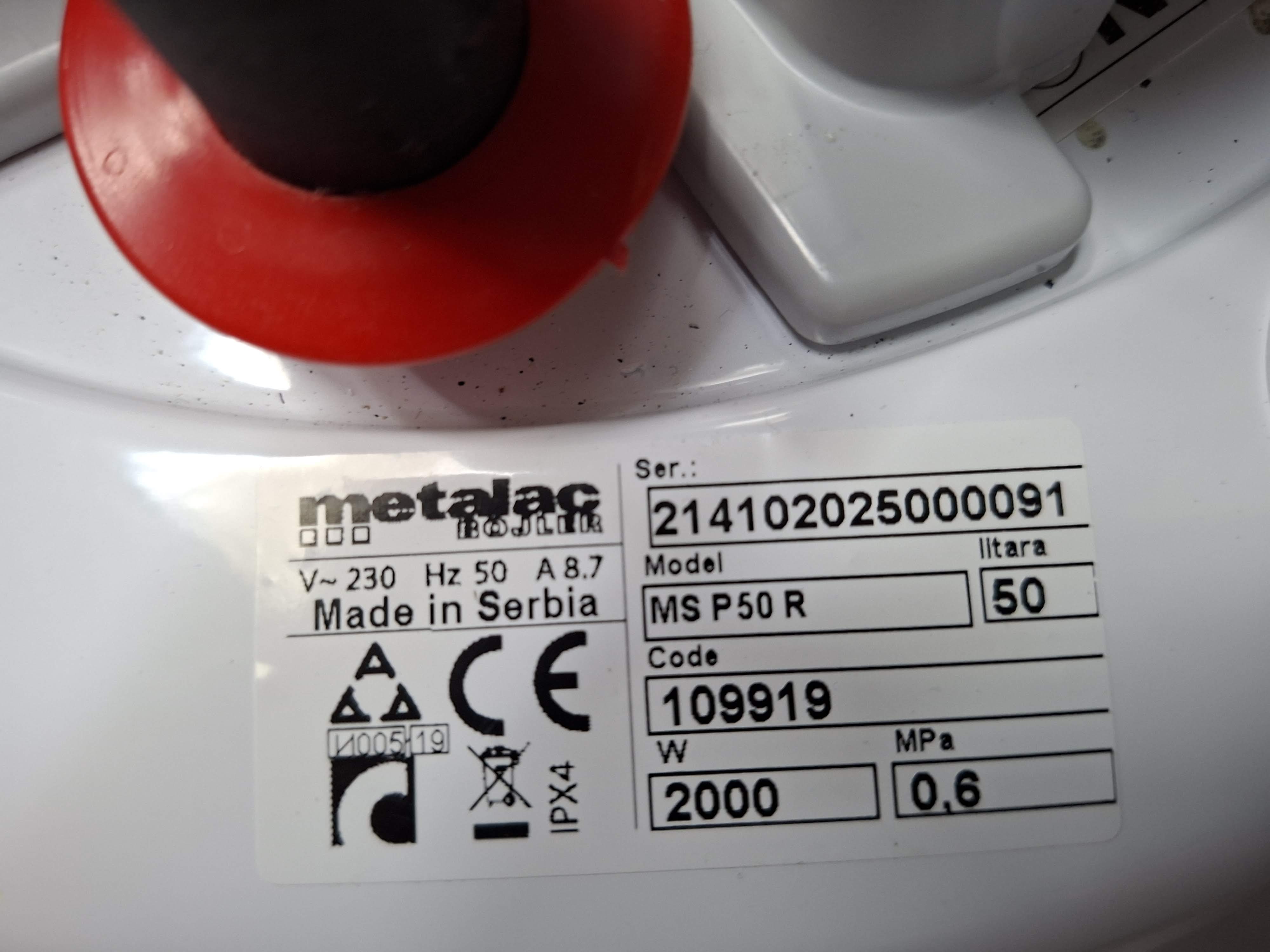 Bojler Metalac MS P50 R , 50L