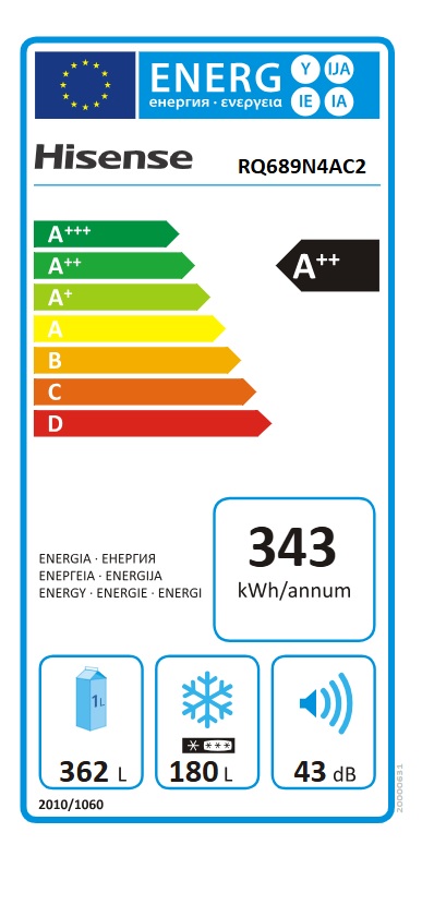 Frižider Hisense RQ689N4AC2, 91cm