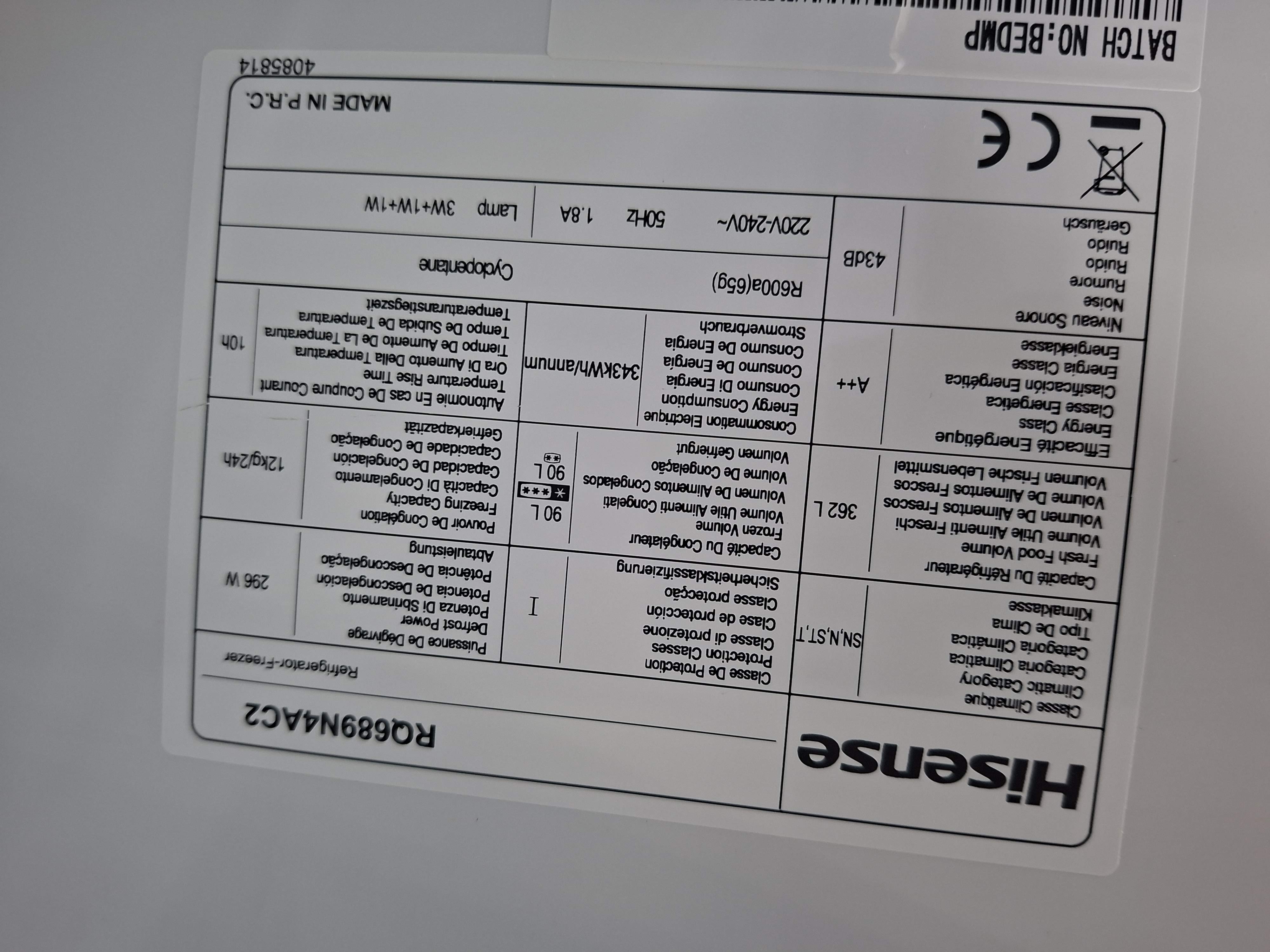 Frižider Hisense RQ689N4AC2, 91cm