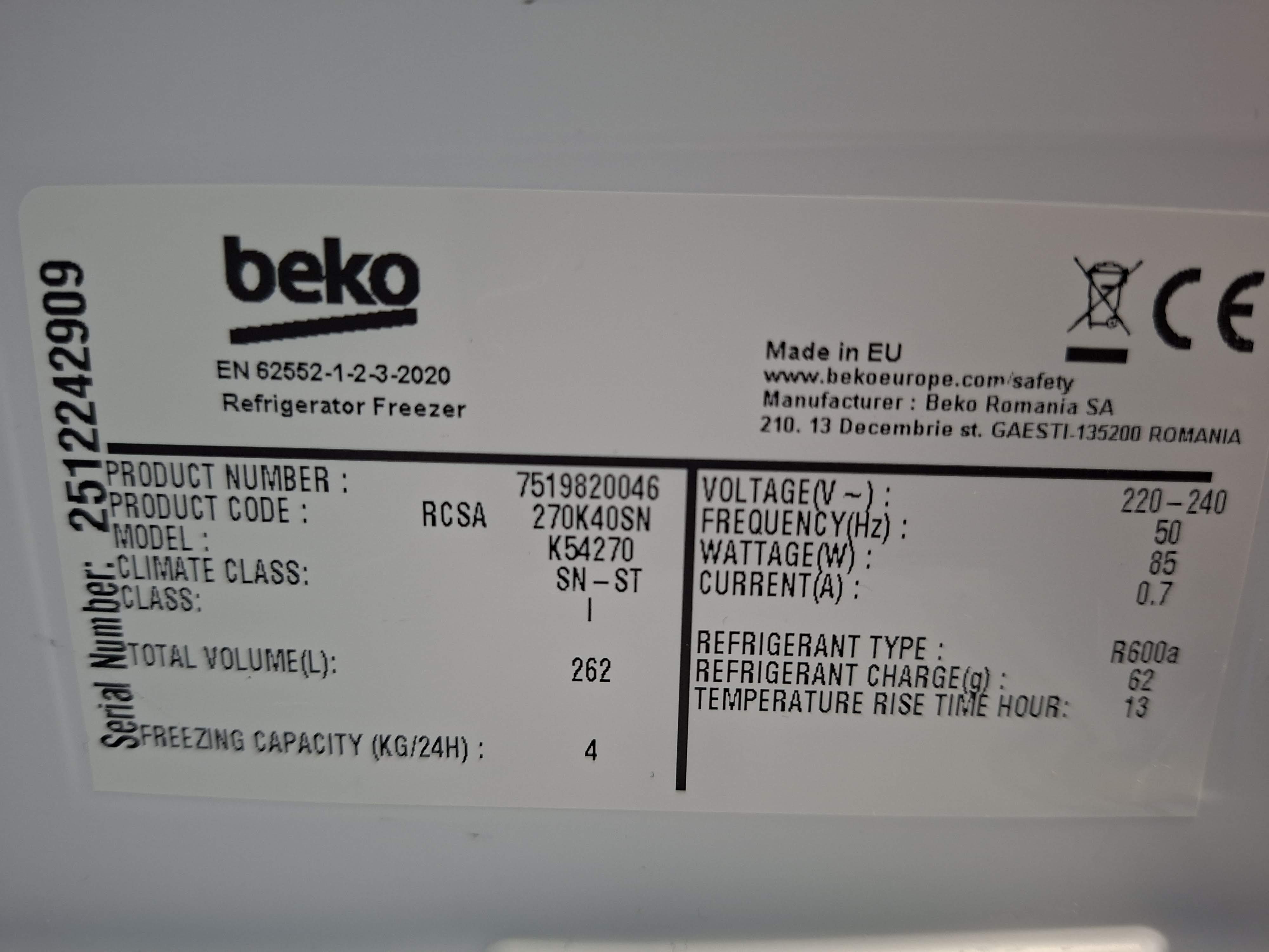 Frižider Beko RCSA270K40SN , 171 cm
