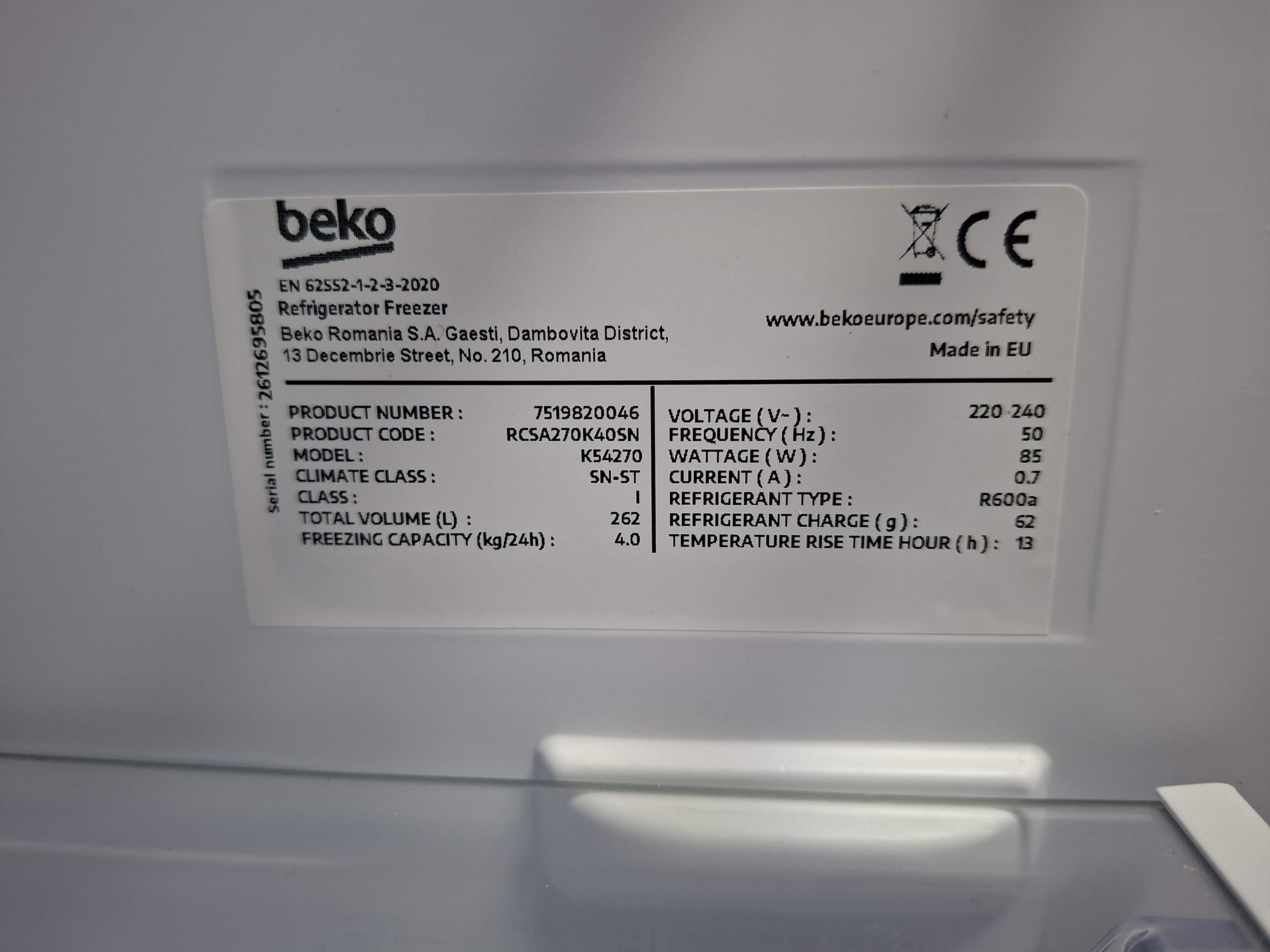 Frižider Beko RCSA270K40SN , 171 cm