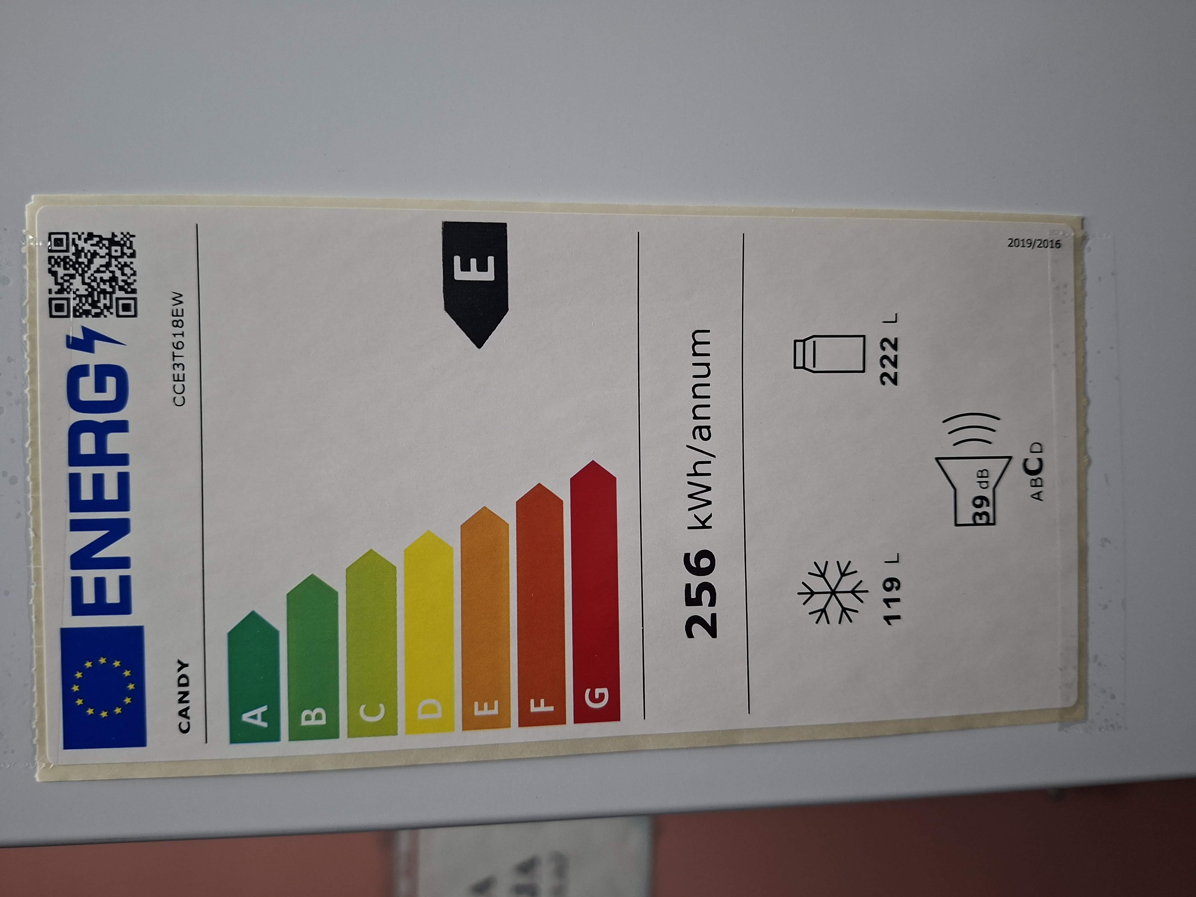 Frižider Candy CCE3T618EW , 185 cm.