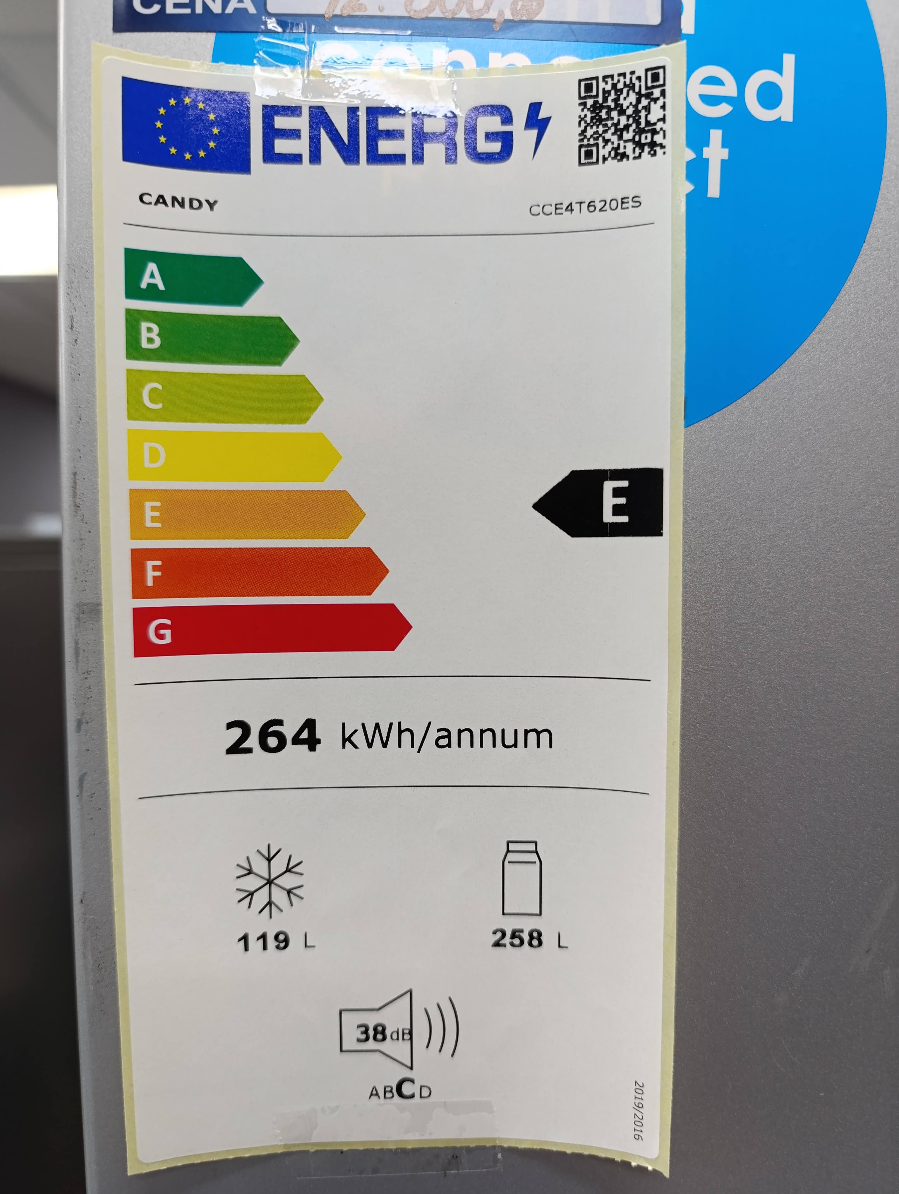 Frižider Candy CCE4T620DX , 200 cm. 