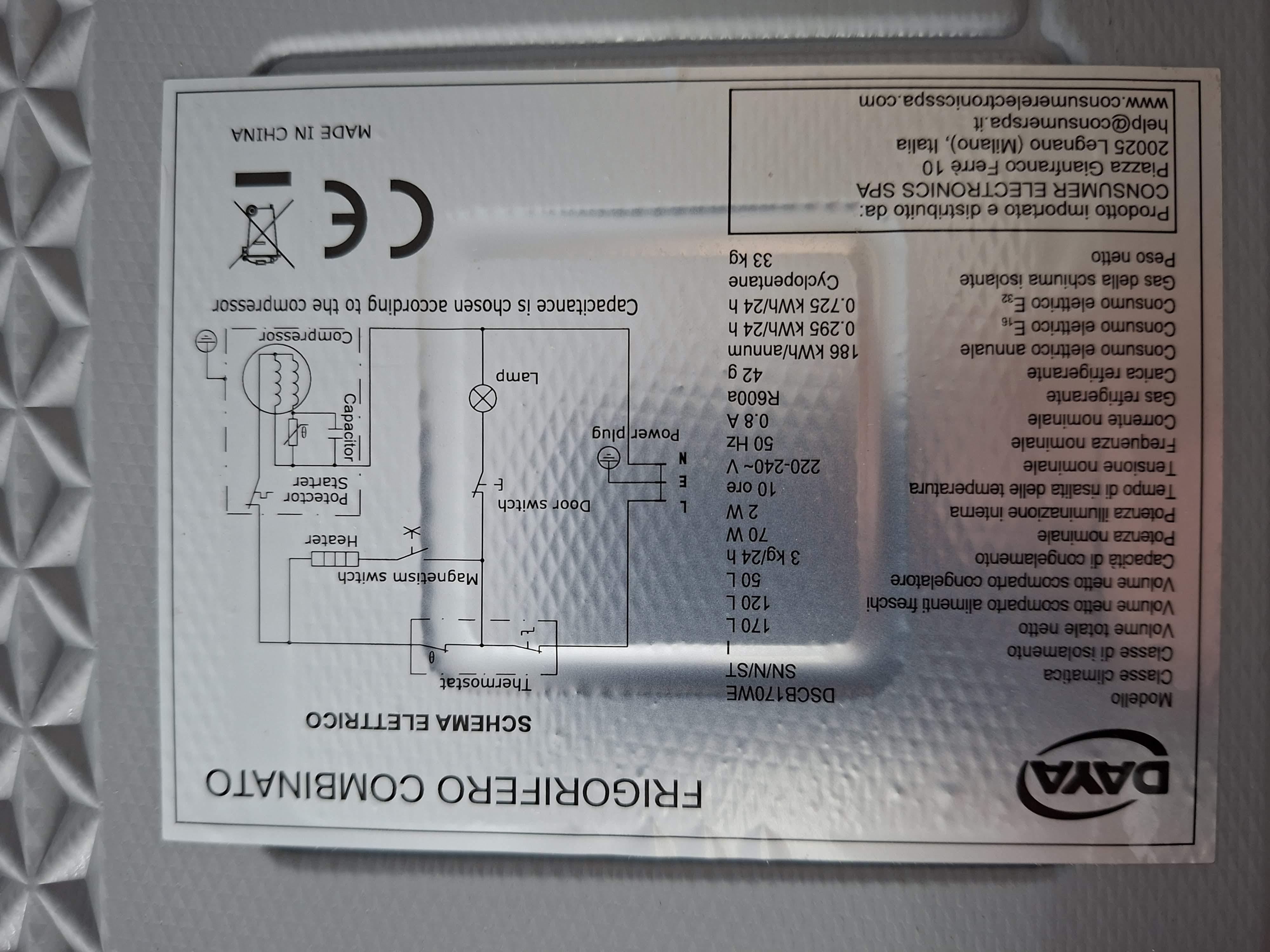 Frižider Daya DSCB170WE, 152cm