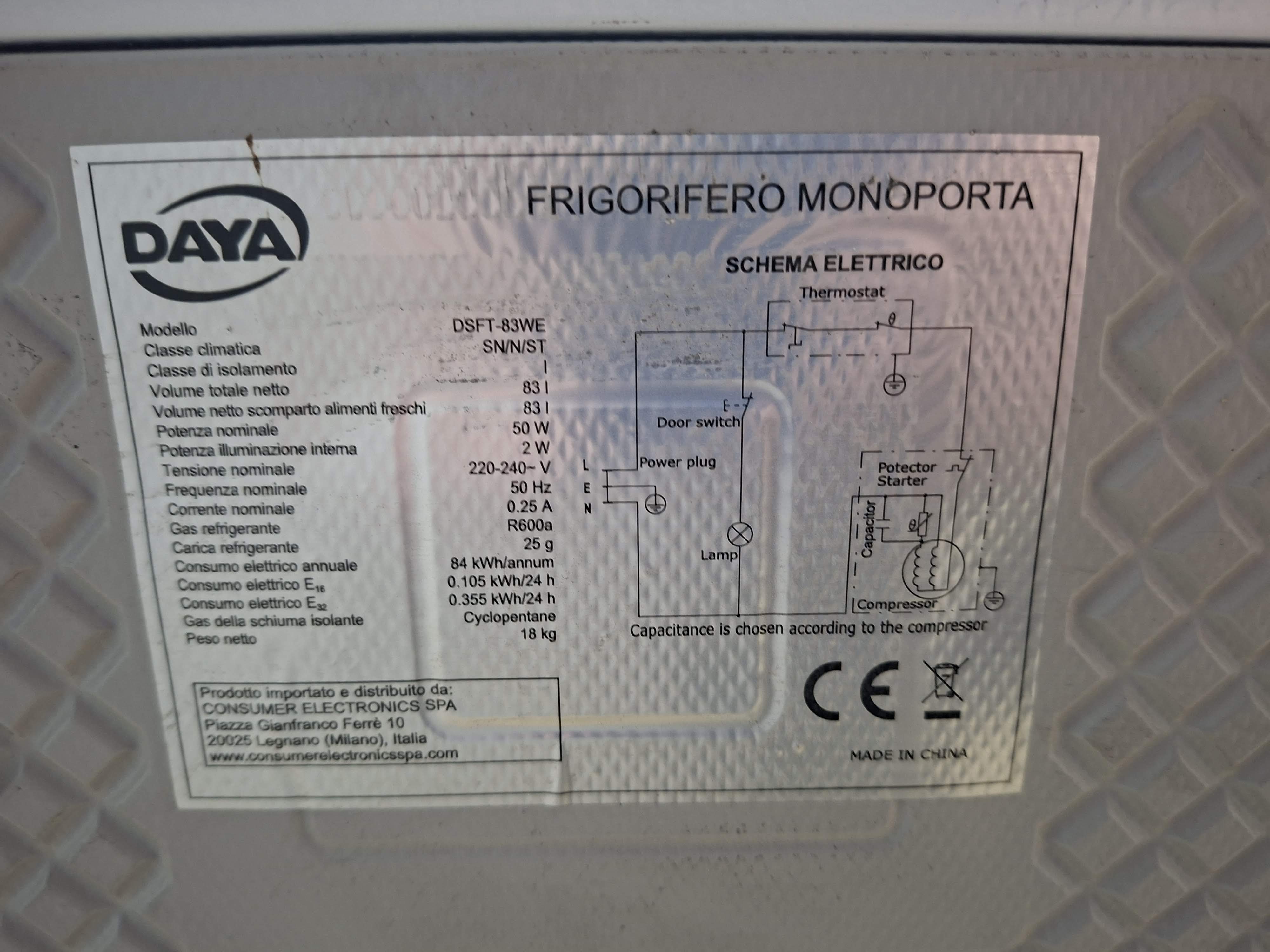 Frižider Daya DSF-83WE, 83cm