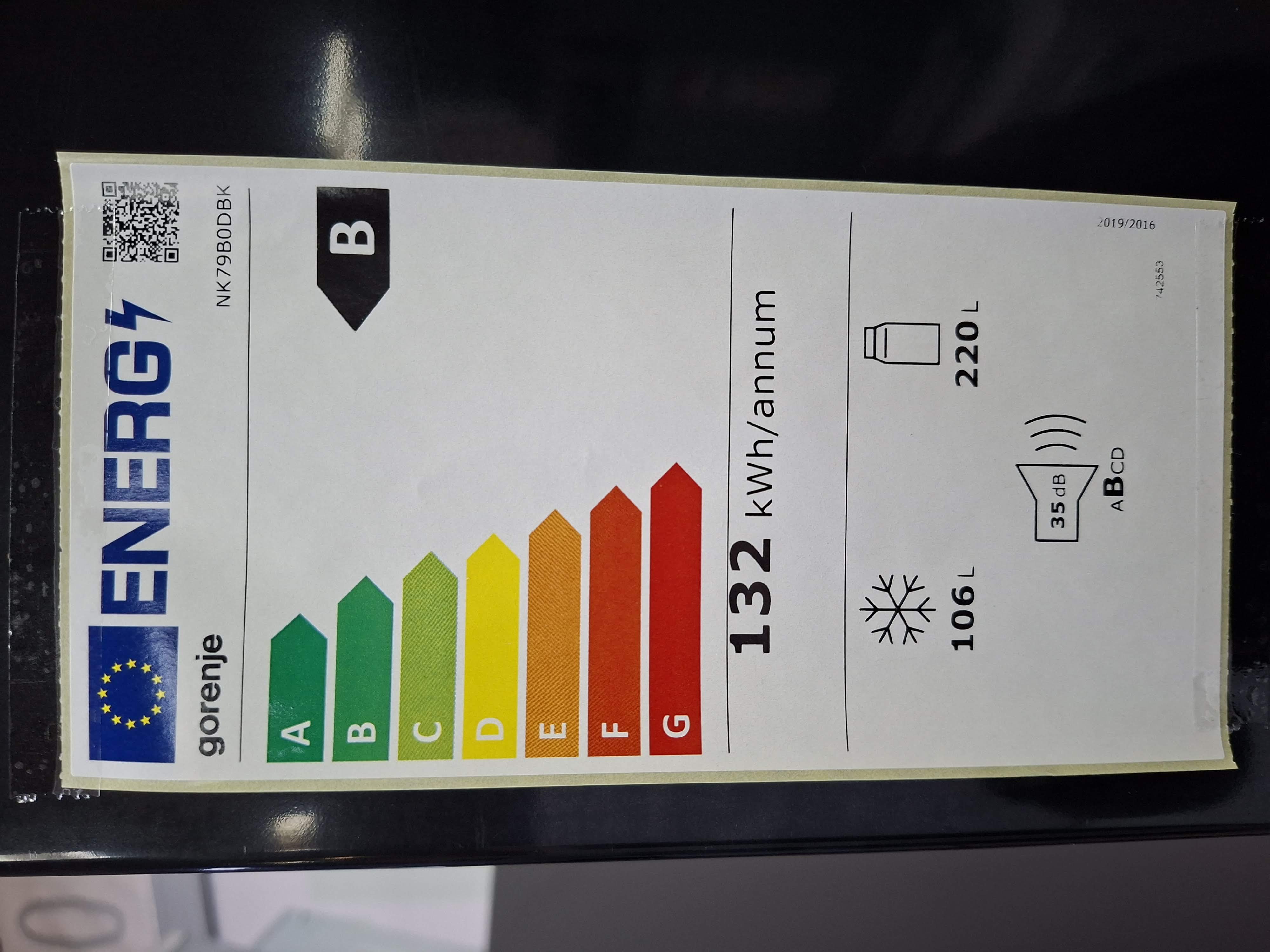 Frižider Gorenje NK79B0DBK , 185cm.