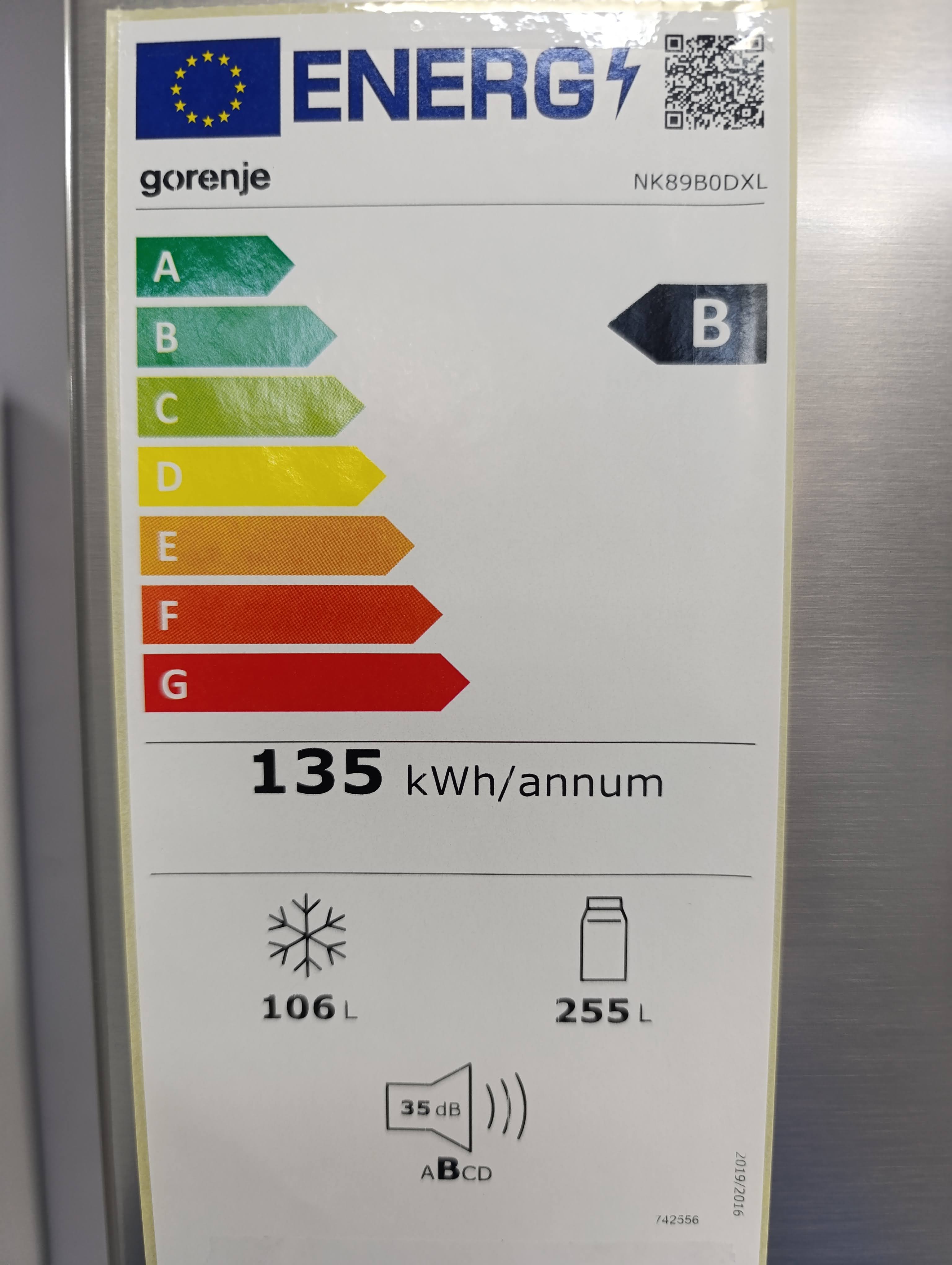 Frižider Gorenje NK89B0DXL , 200 cm.