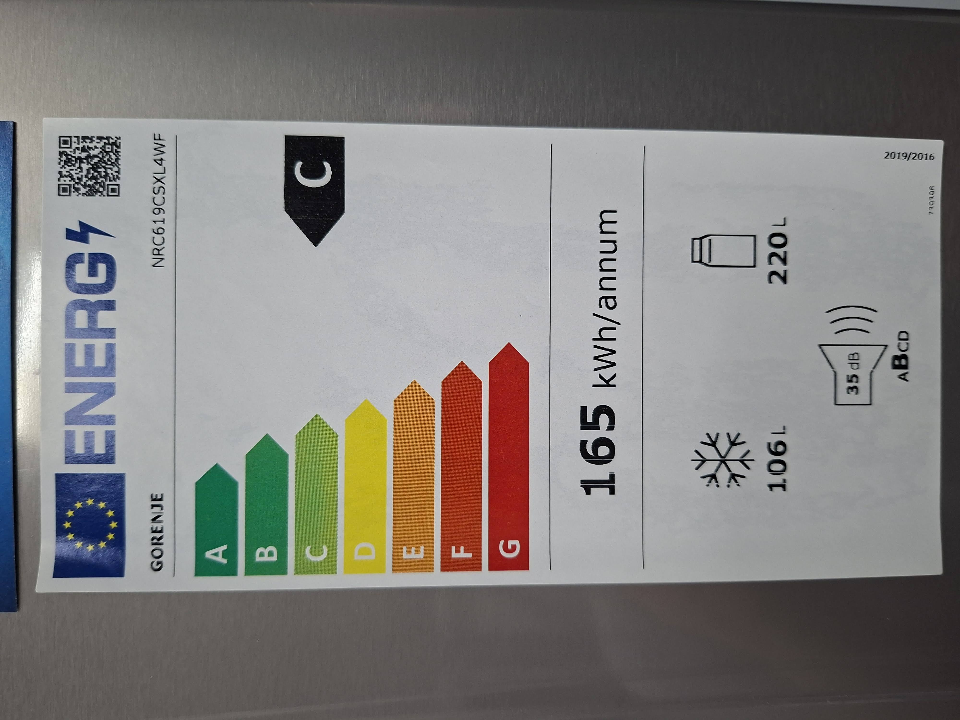 Frižider Gorenje NRC61CSXL4WF , 185cm.