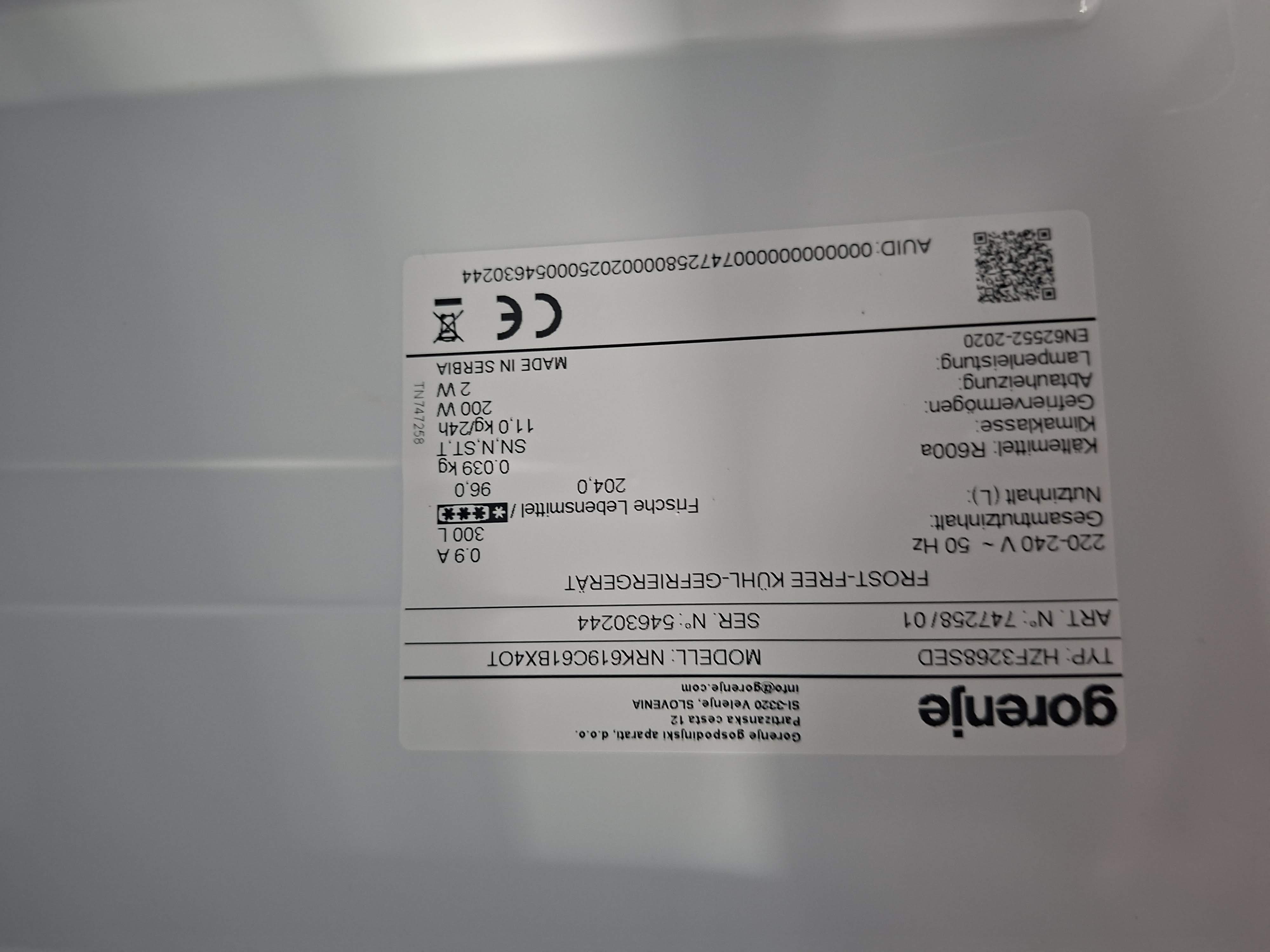 Frižider Gorenje NRK619C61BX4OT, 185cm