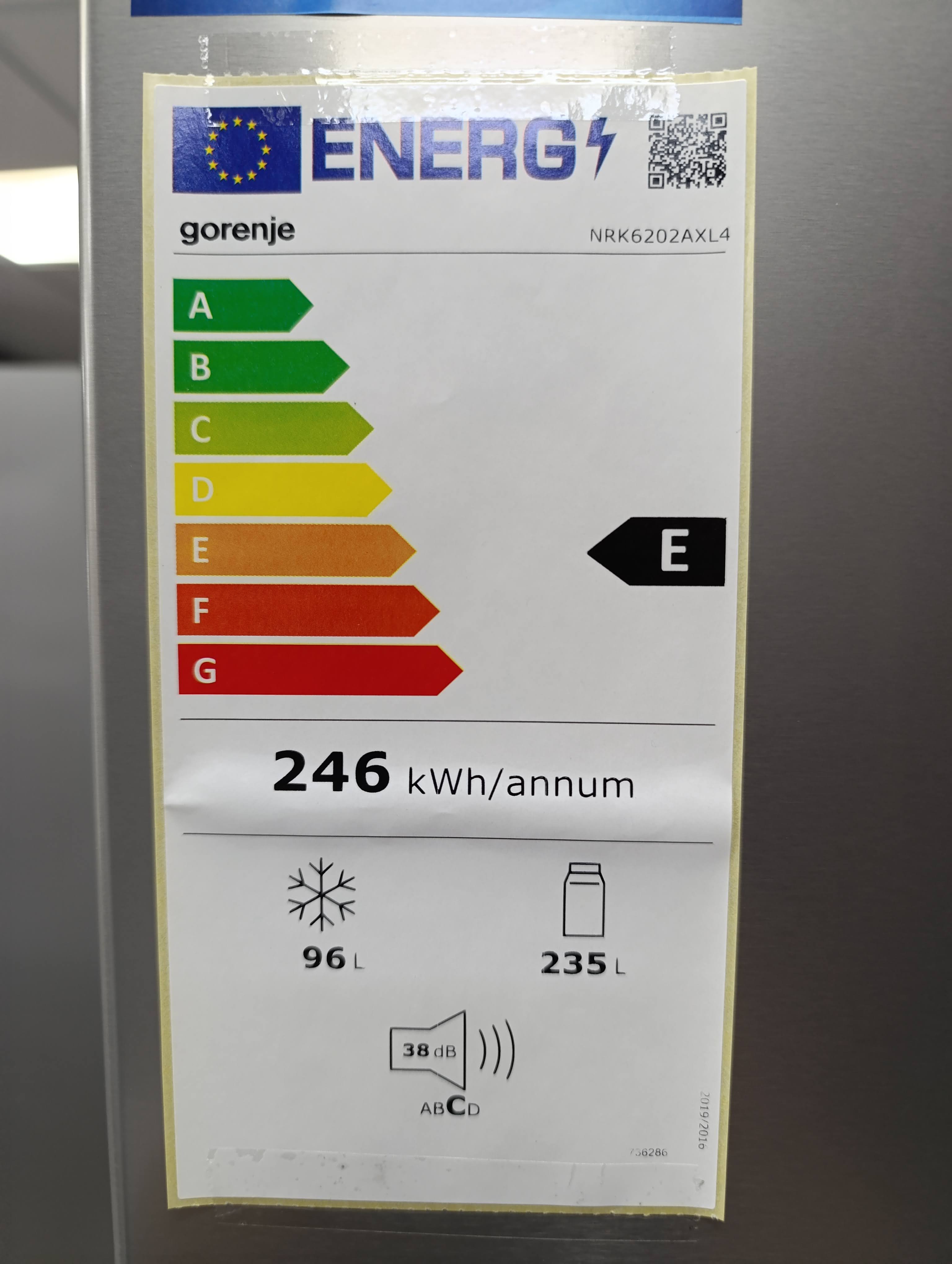 Frižider Gorenje NRK6202AXL4, 200cm.