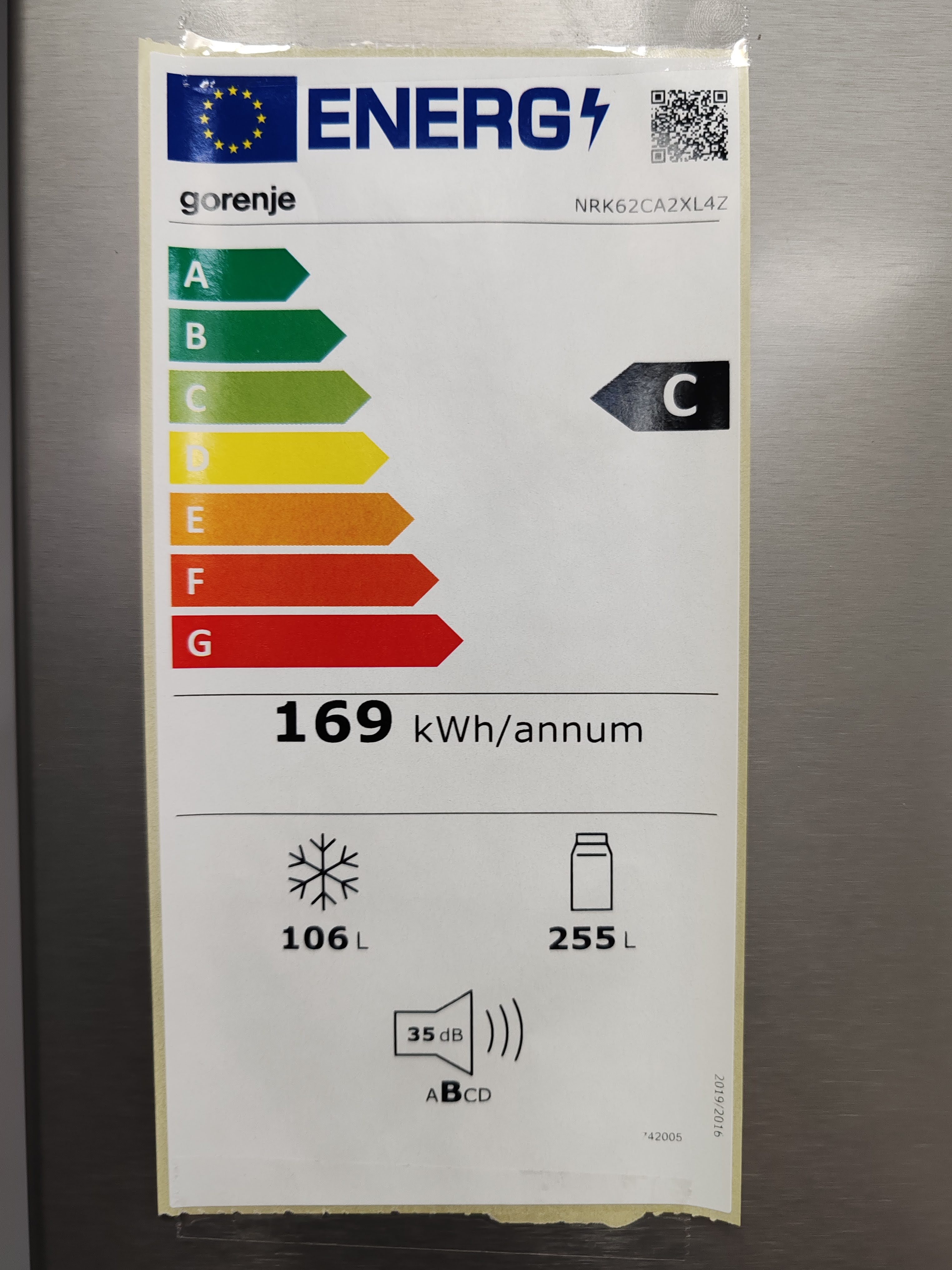 Frižider Gorenje NRK62CA2XL4Z , 200 cm.
