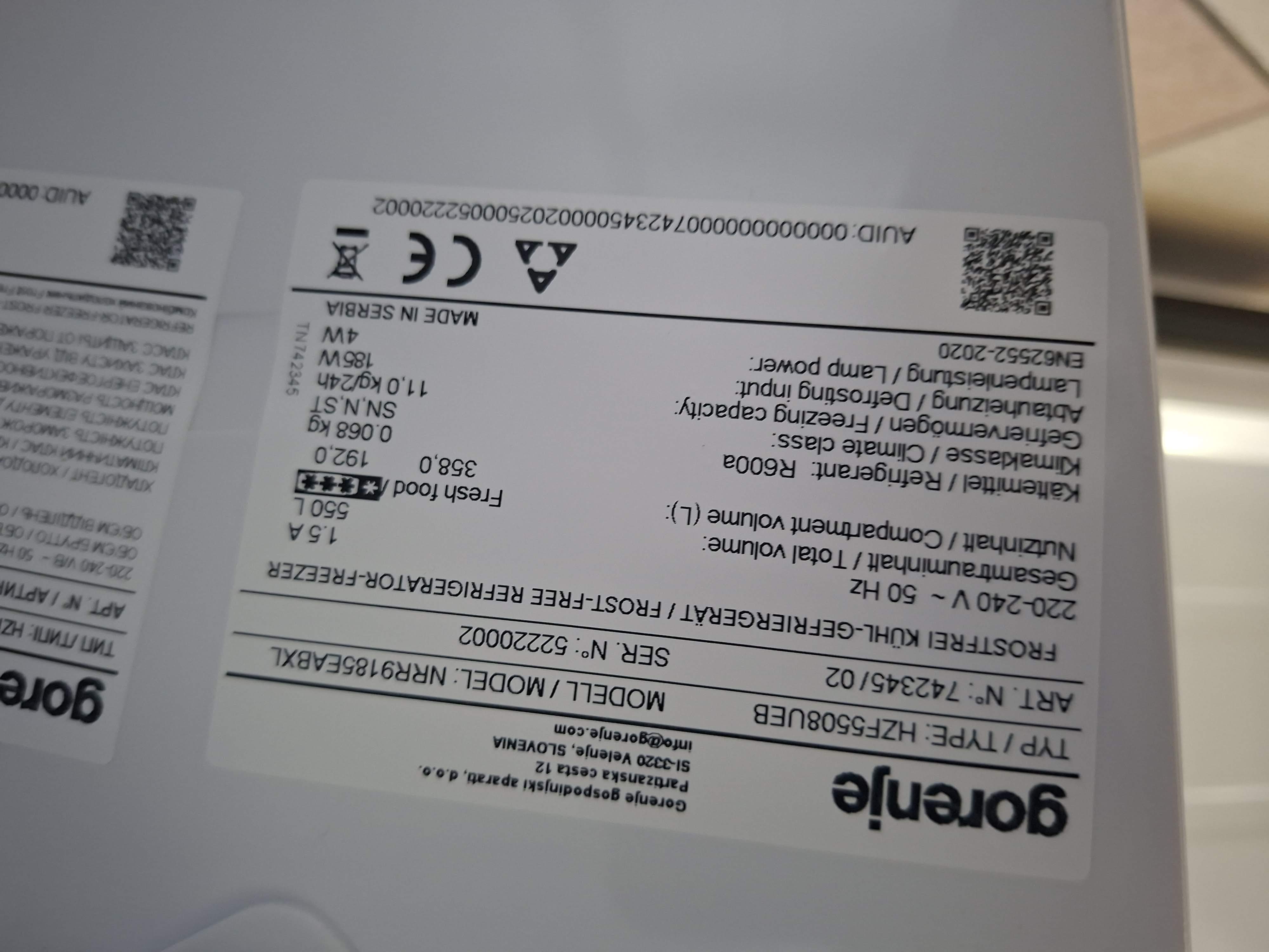 Frižider Gorenje NRR9185EABXL - Side by Side , 179 cm.