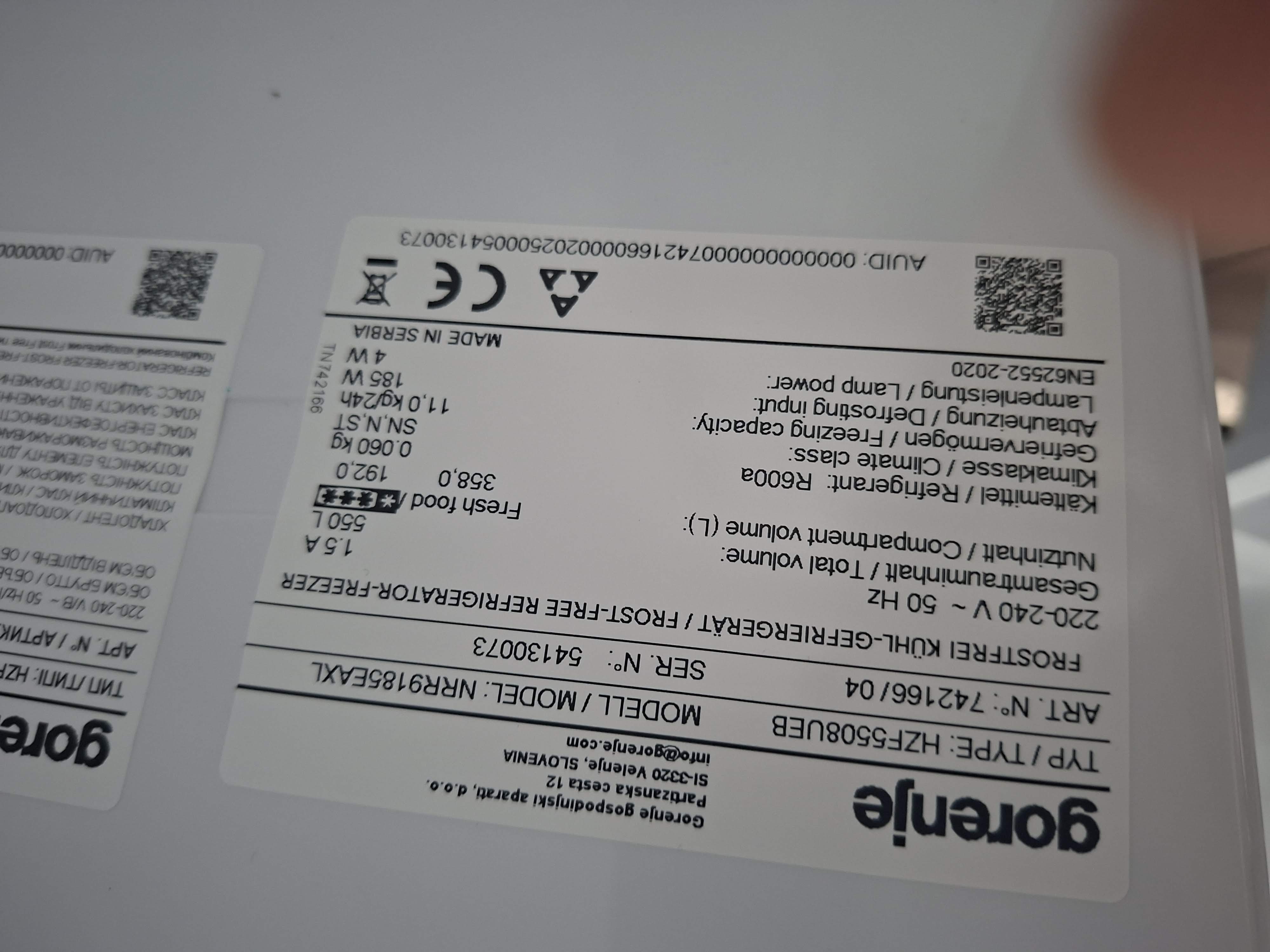 Frižider Gorenje NRR9185EAXL,Side by Side , 179 cm.