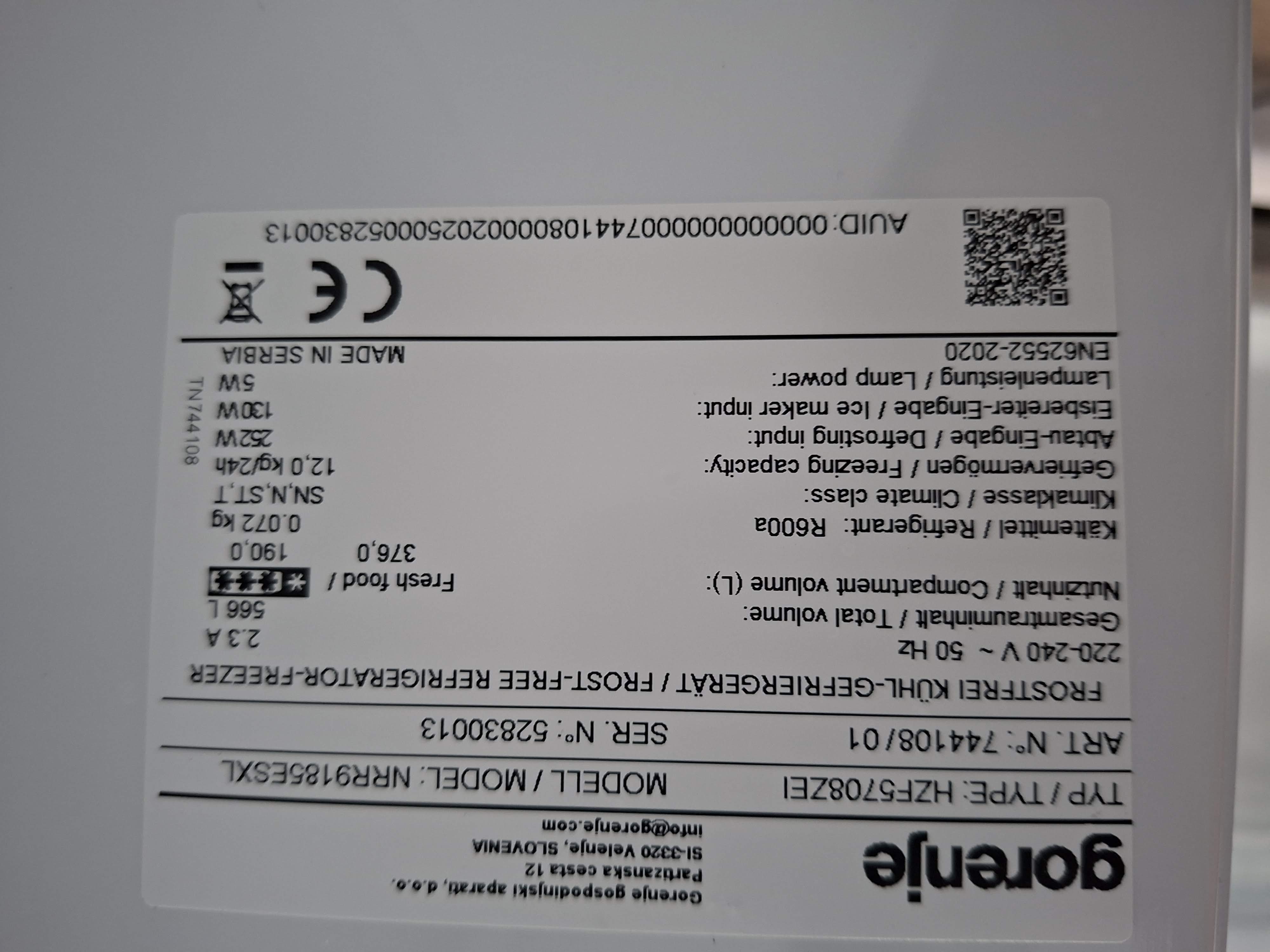 Frižider Gorenje NRR9185ESXL - Side by Side , 179 cm.