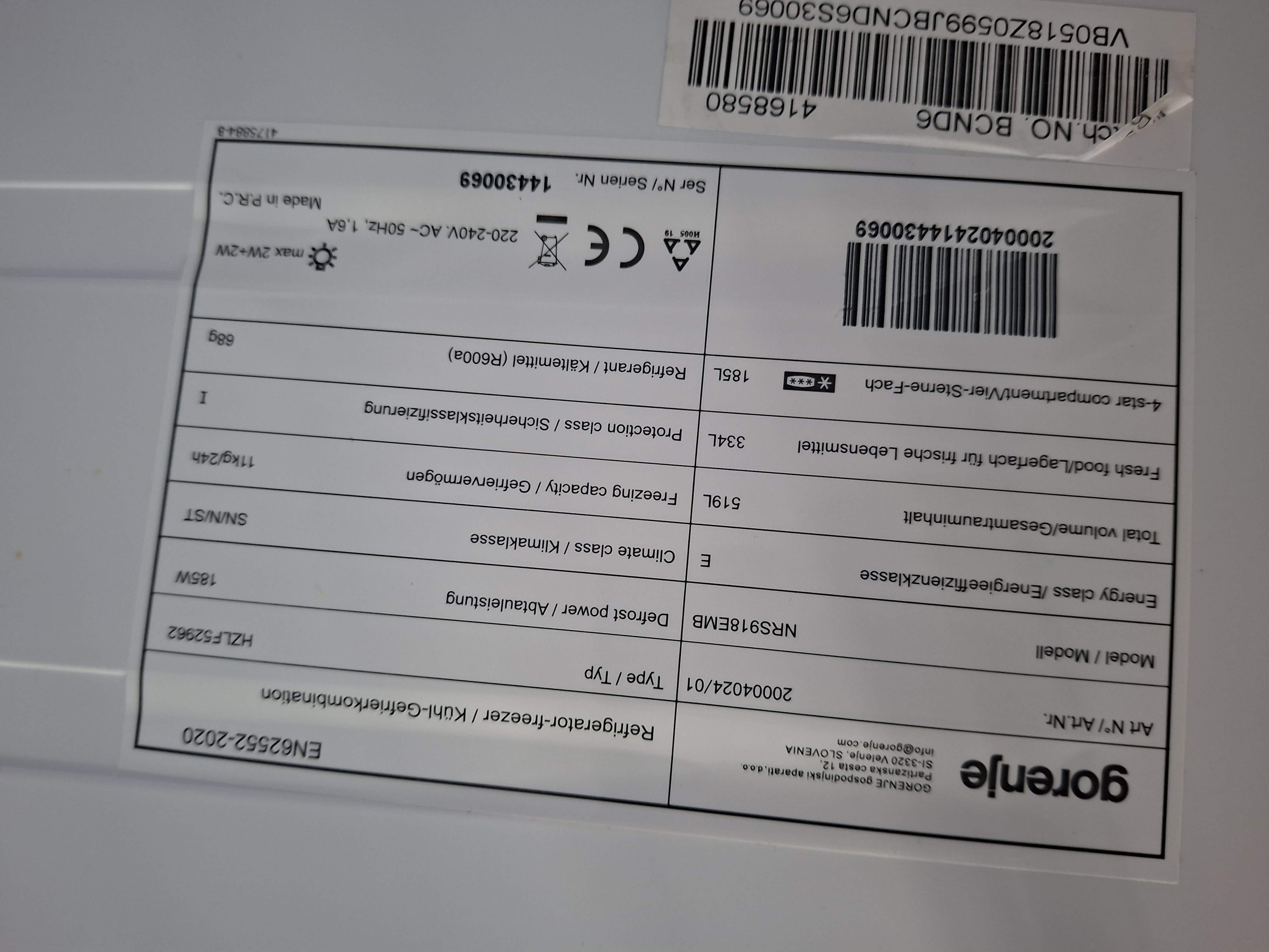 Frižider Gorenje NRS918EMB, Side By Side , 179cm.