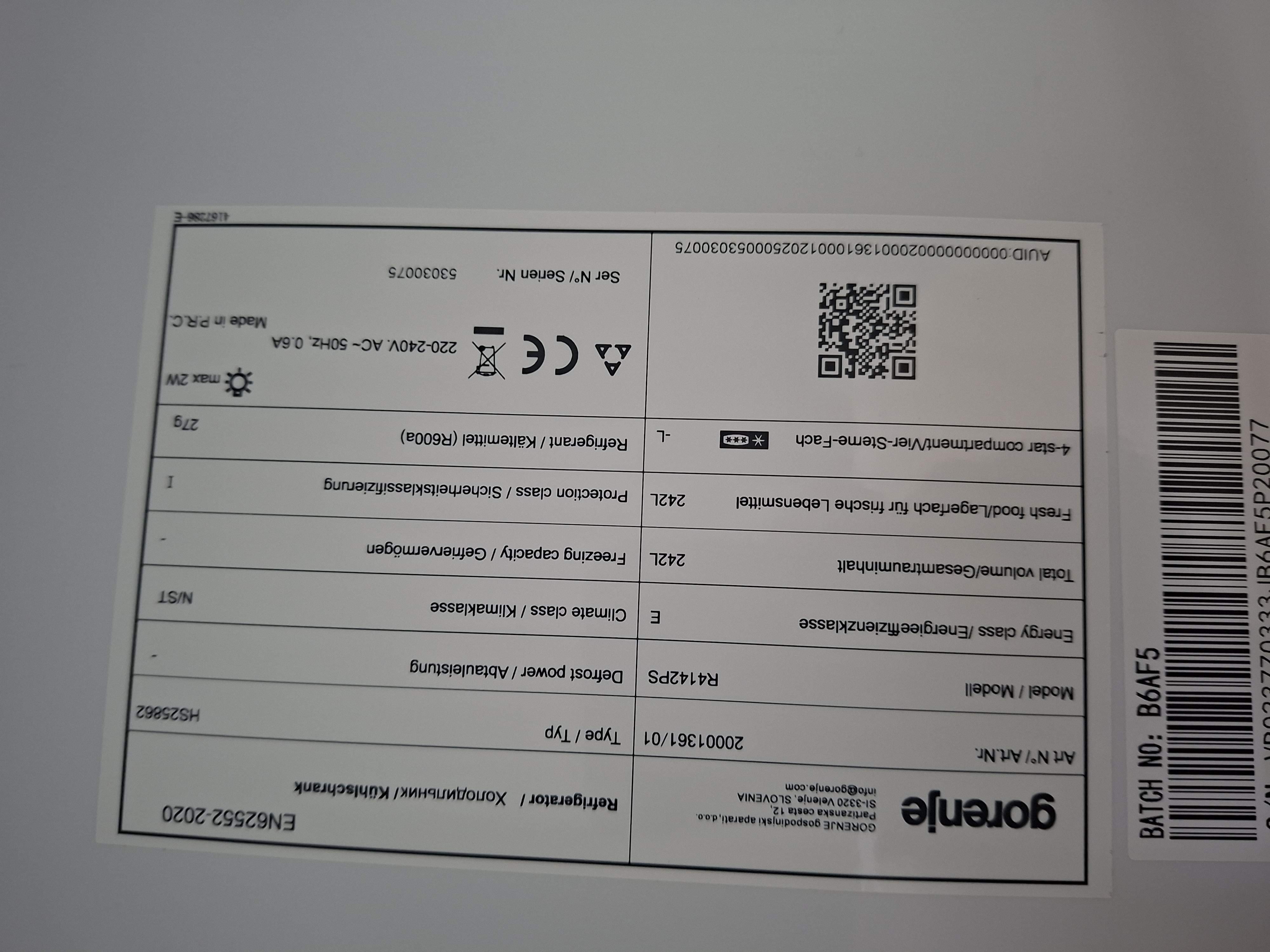 Frižider Gorenje R4142PS,144 cm.