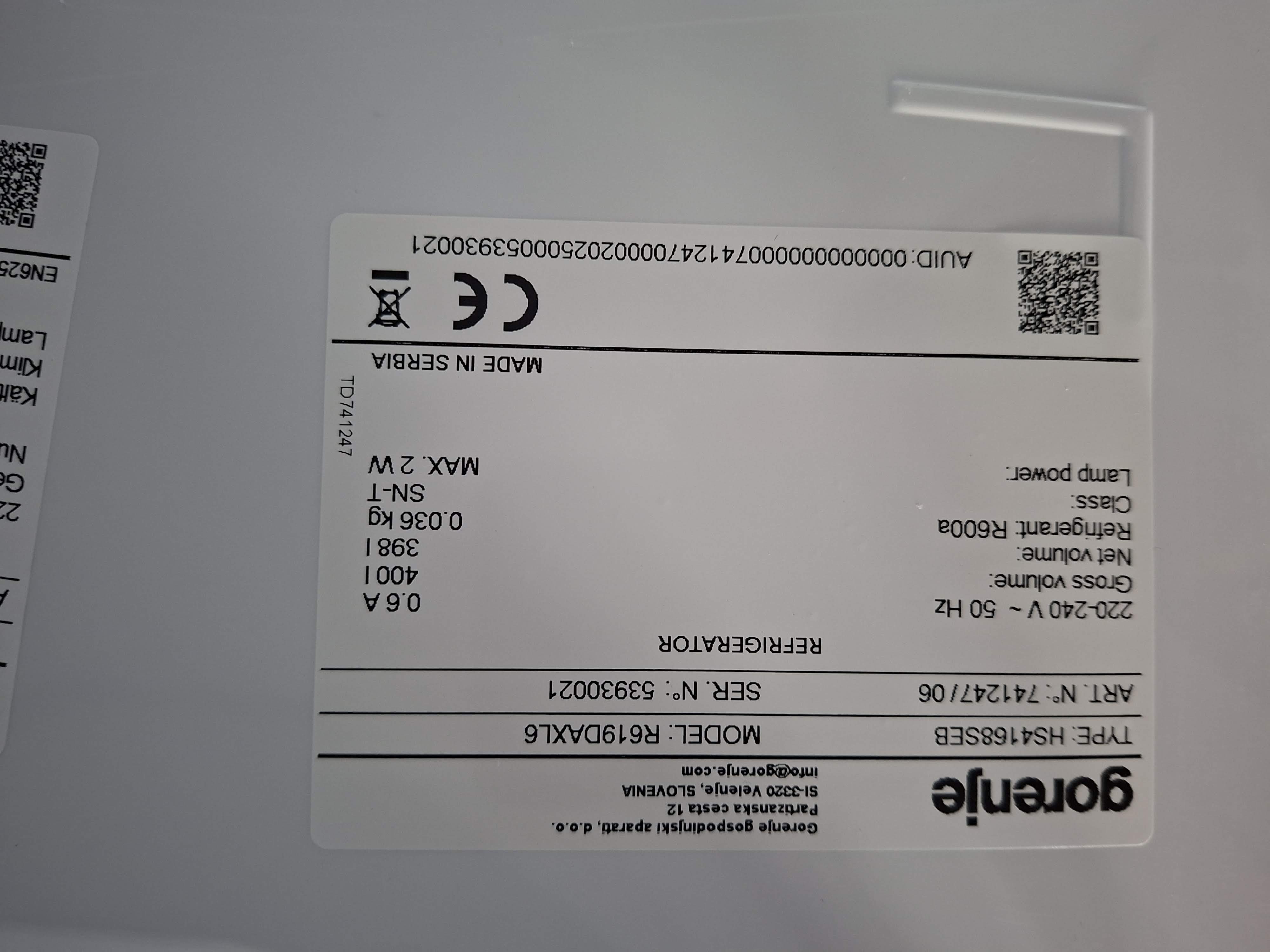 Frižider Gorenje  R619DAXL6 (2) , 185 cm.