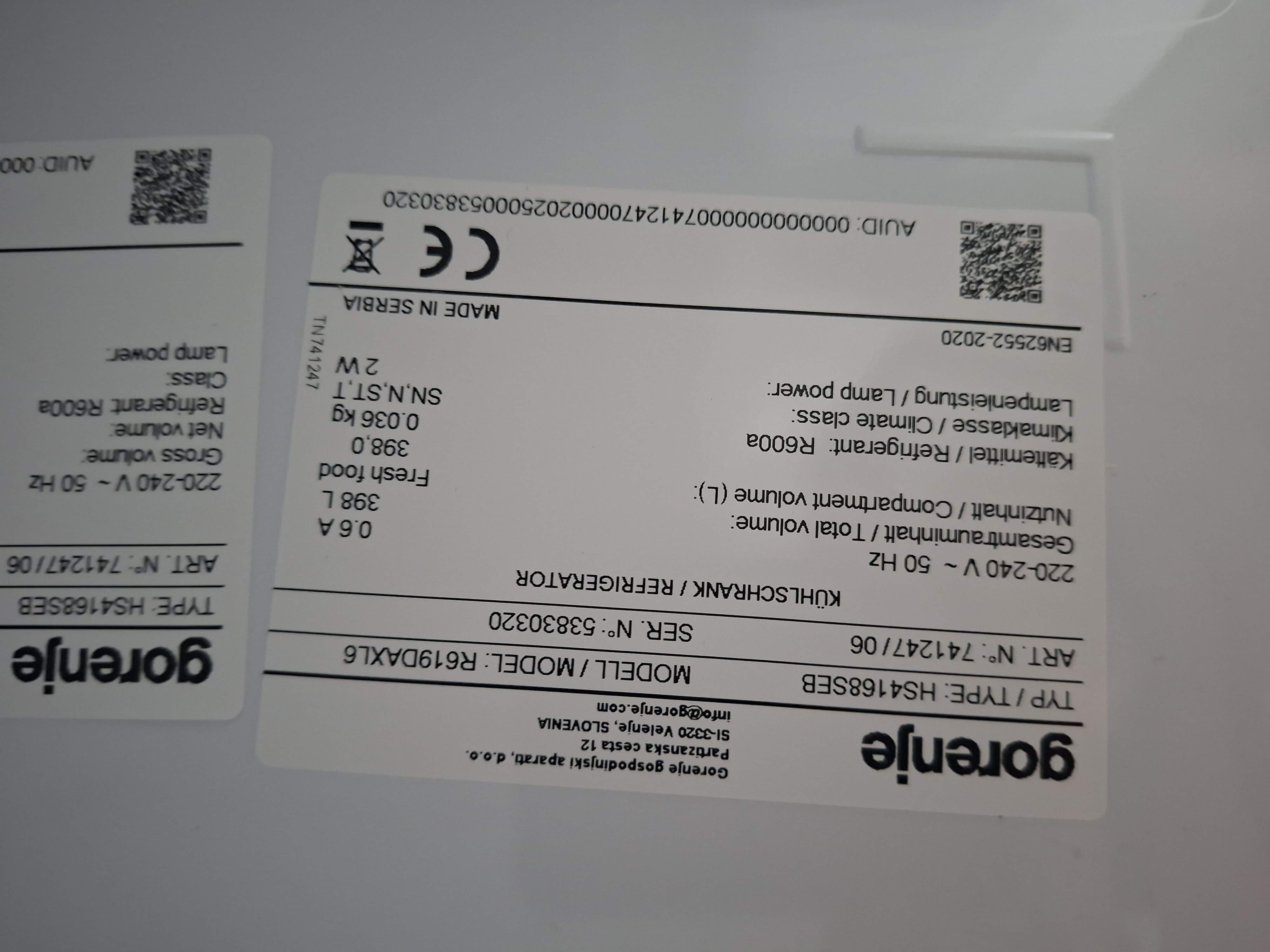 Frižider Gorenje R619DAXL6 , 185 cm.