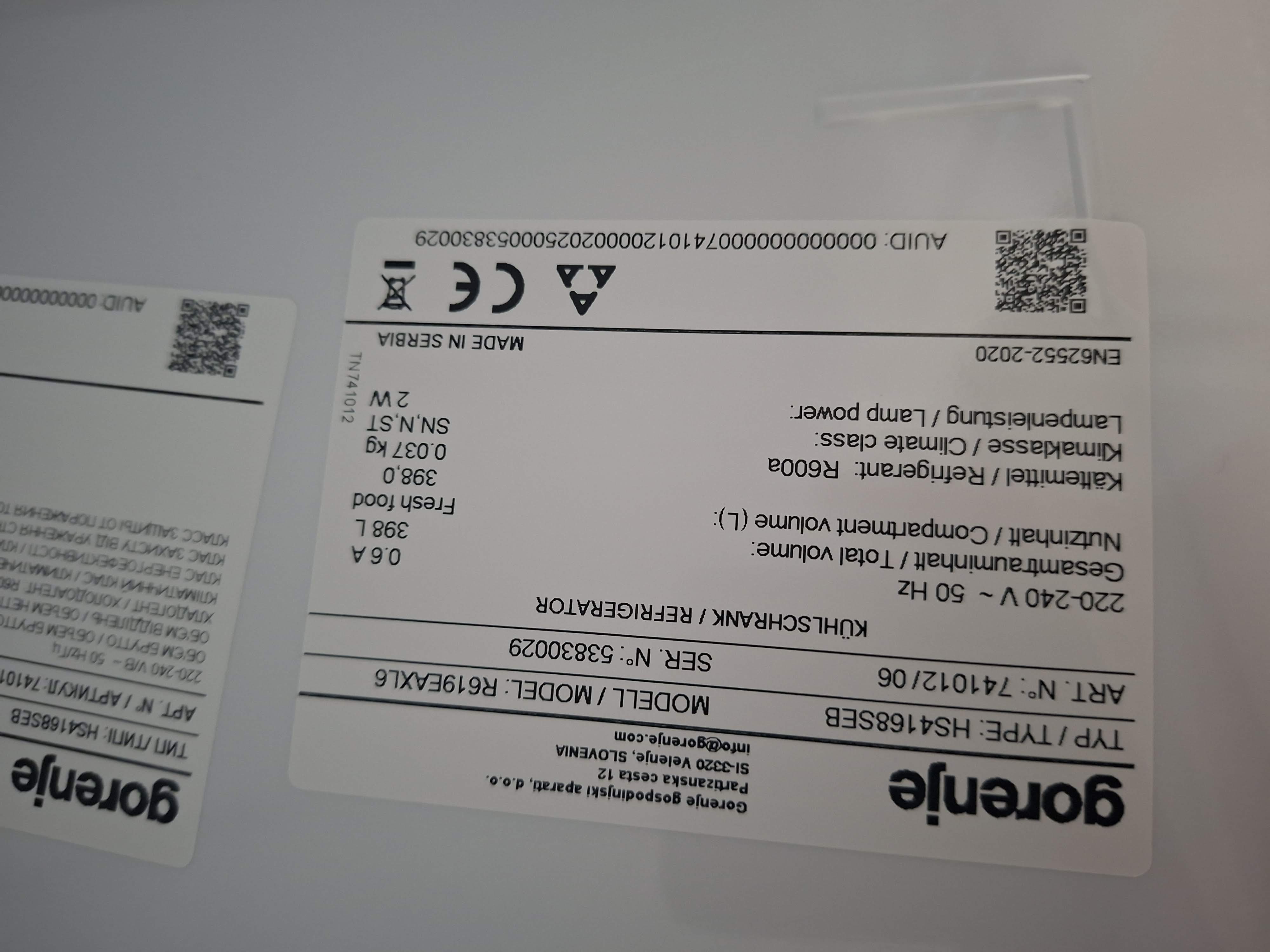 Frižider Gorenje R619EAXL6, 185 cm.