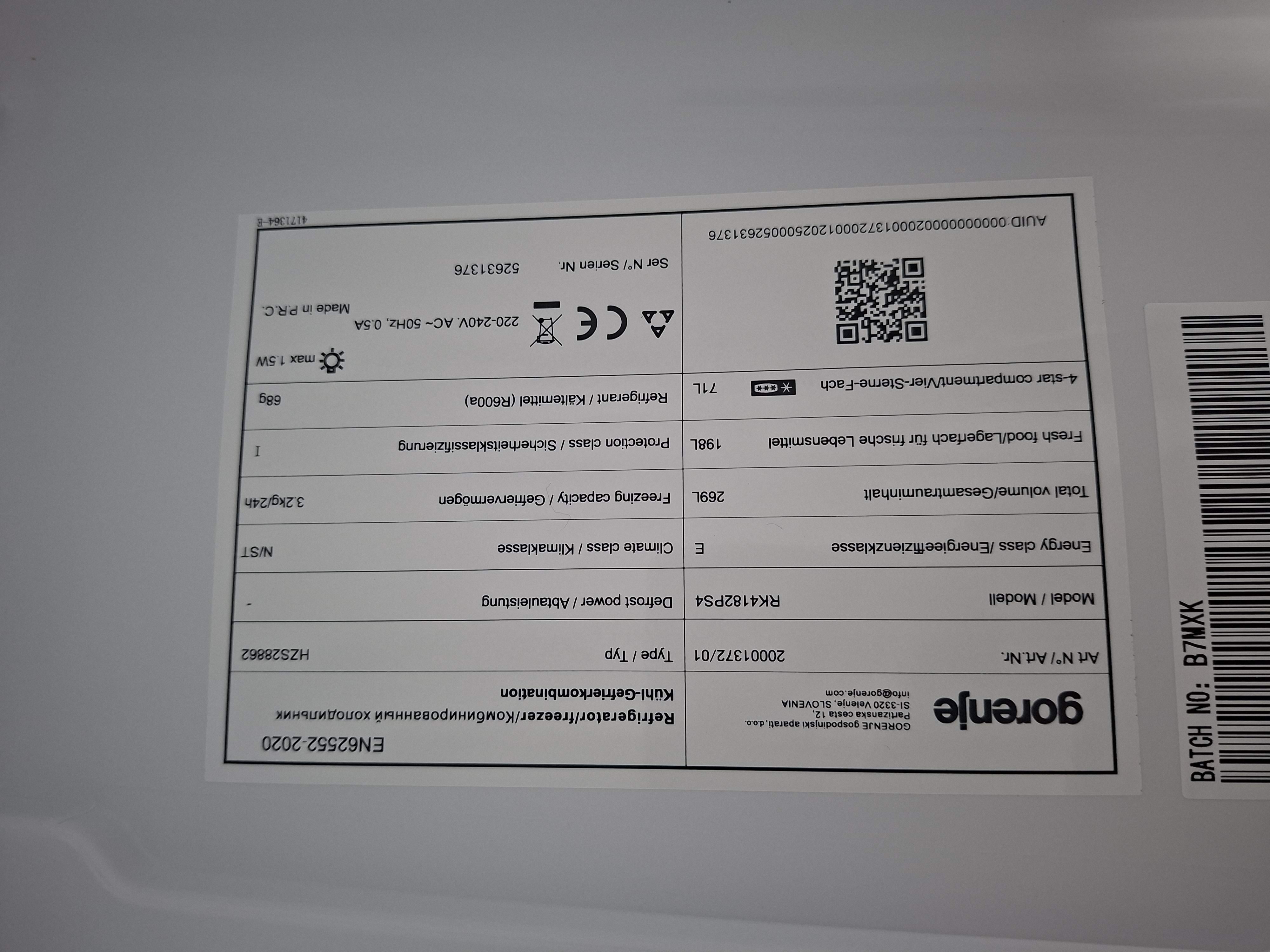 Frižider Gorenje RK4182PS4 , 180 cm