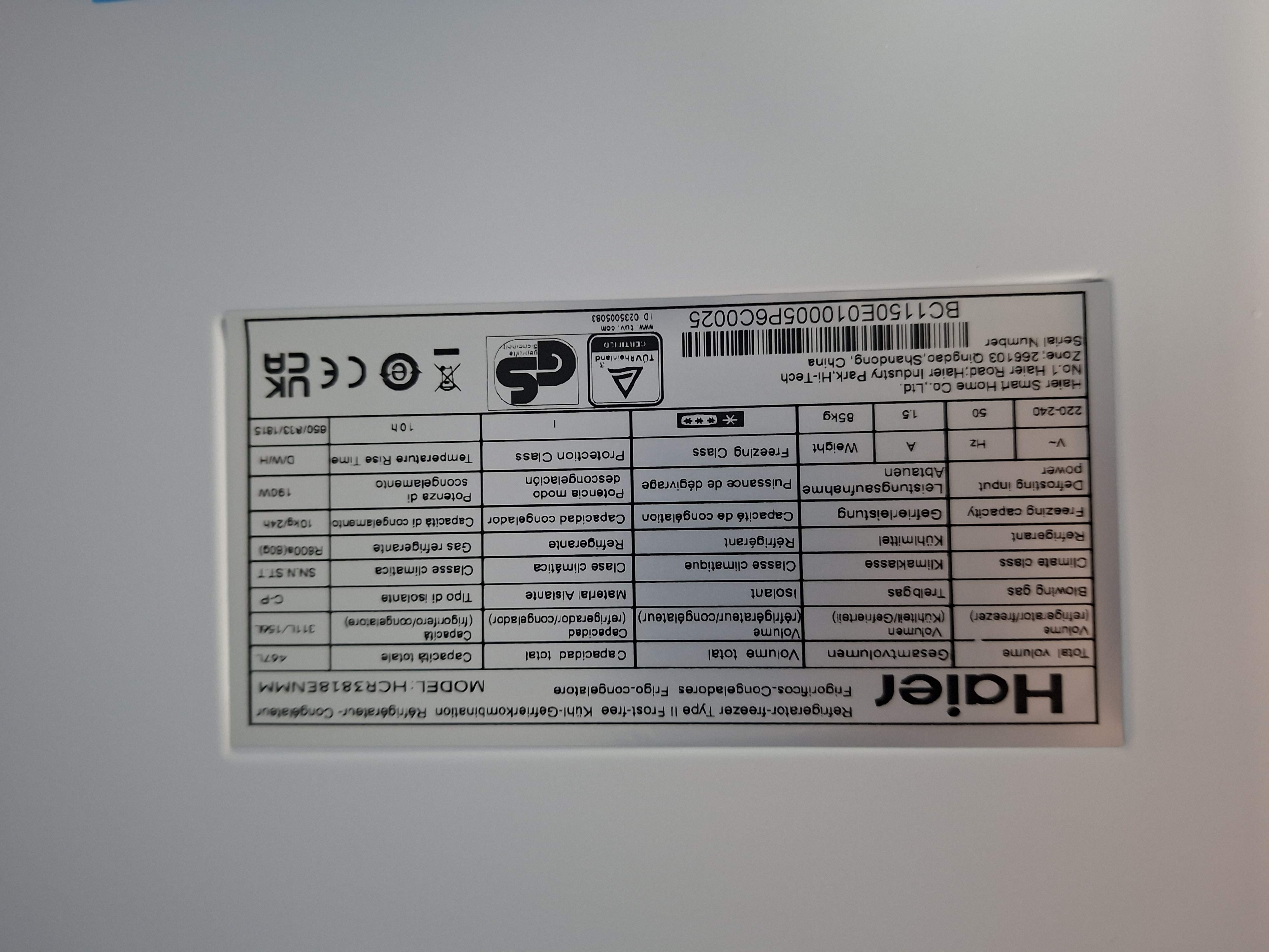 Frižider Haier HCR3818ENMM, 83cm