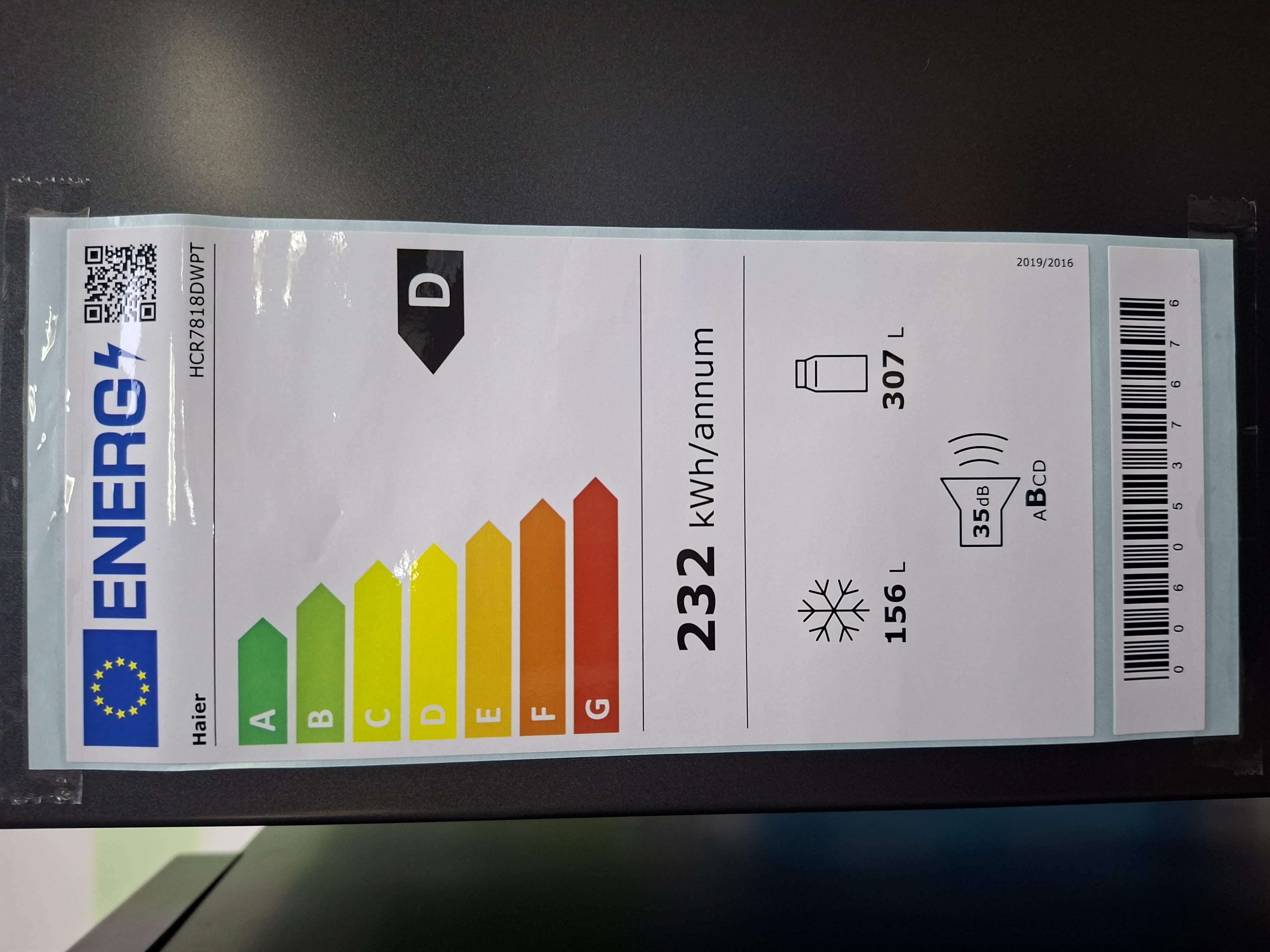 Frižider Haier HCR7818DWPT, 83cm