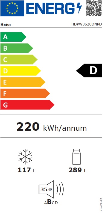 Frižider Haier HDPW3620DNPD , 200 cm.