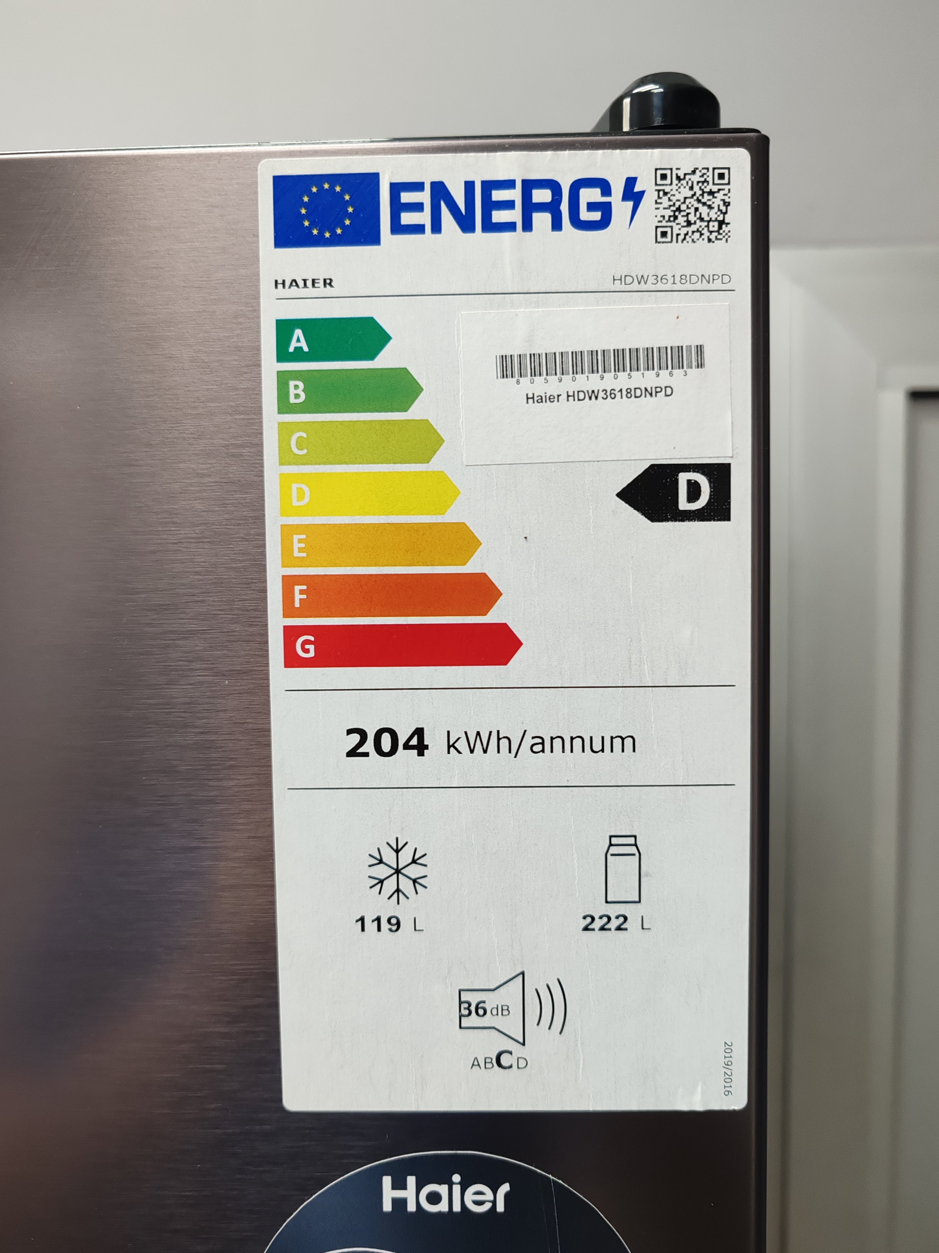 Frižider Haier HDW3618DNPD , 185 cm, No Frost