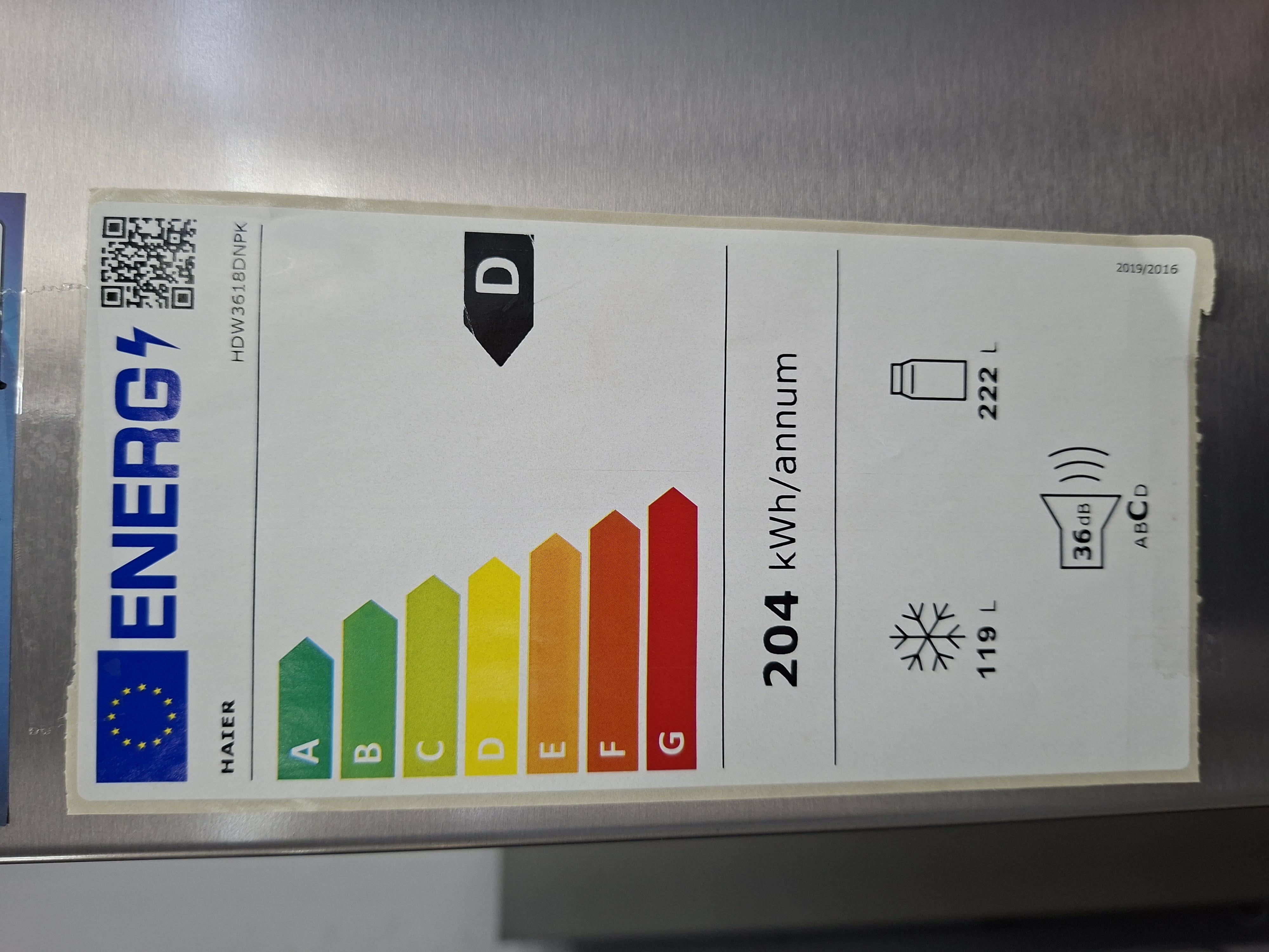 Frižider Haier HDW3618DNPK , 185 cm, No Frost
