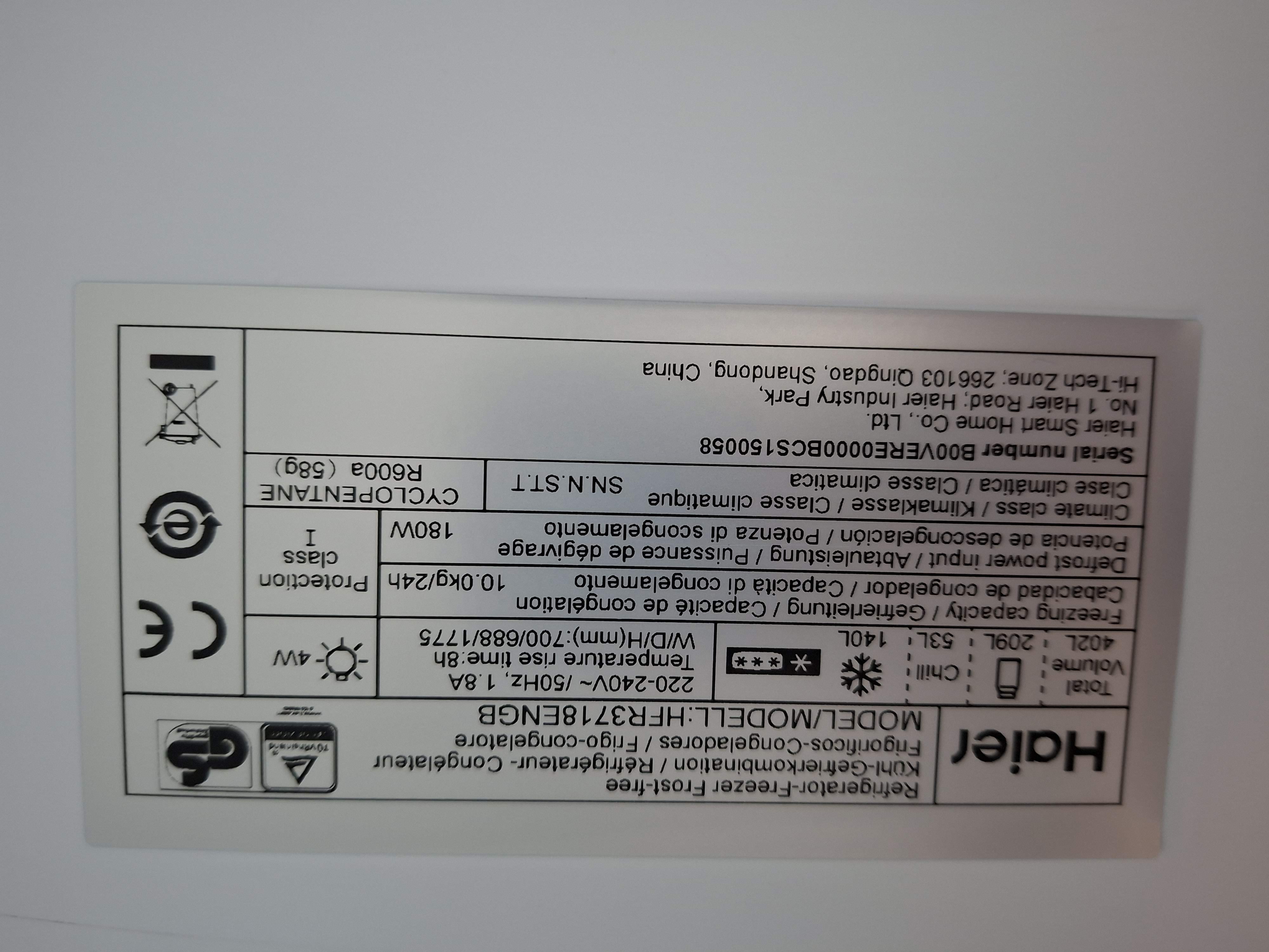 Frižider Haier HFR3718ENGB, 70cm