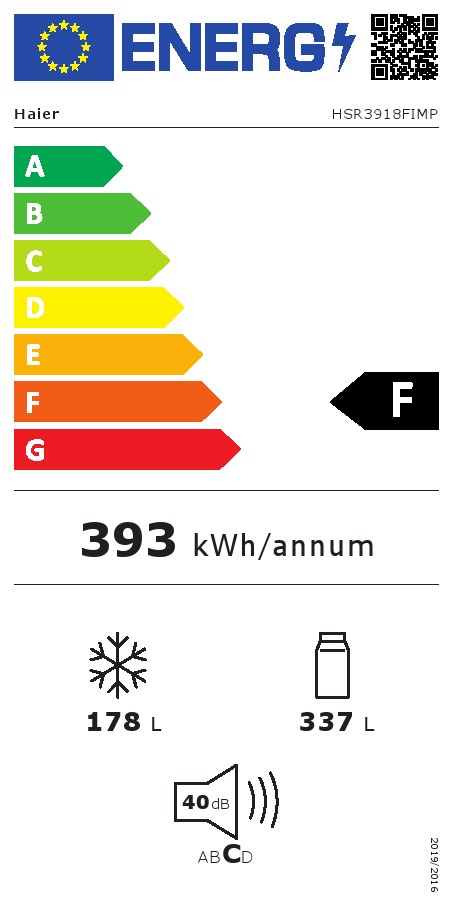 Frižider Haier HSR3918FIMP, Side by Side , 178 cm.