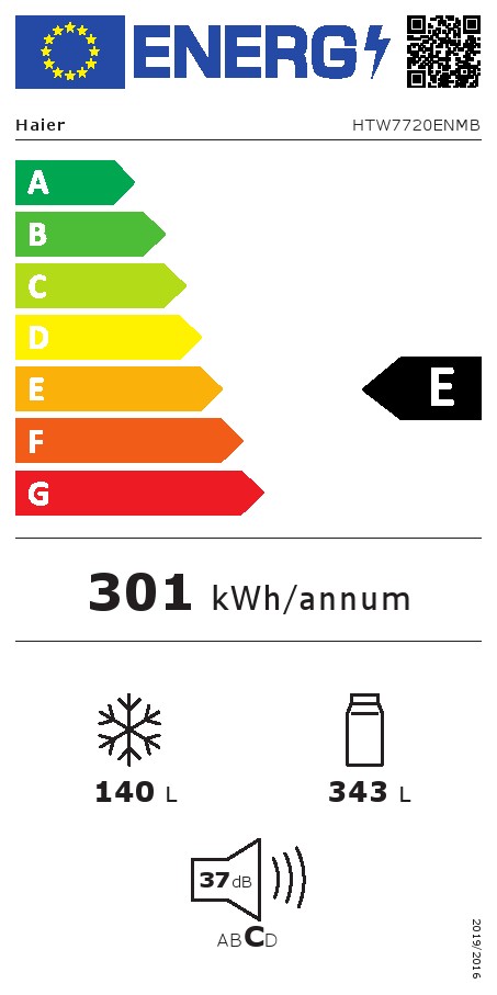Frižider Haier HTW7720ENMB , 200 cm