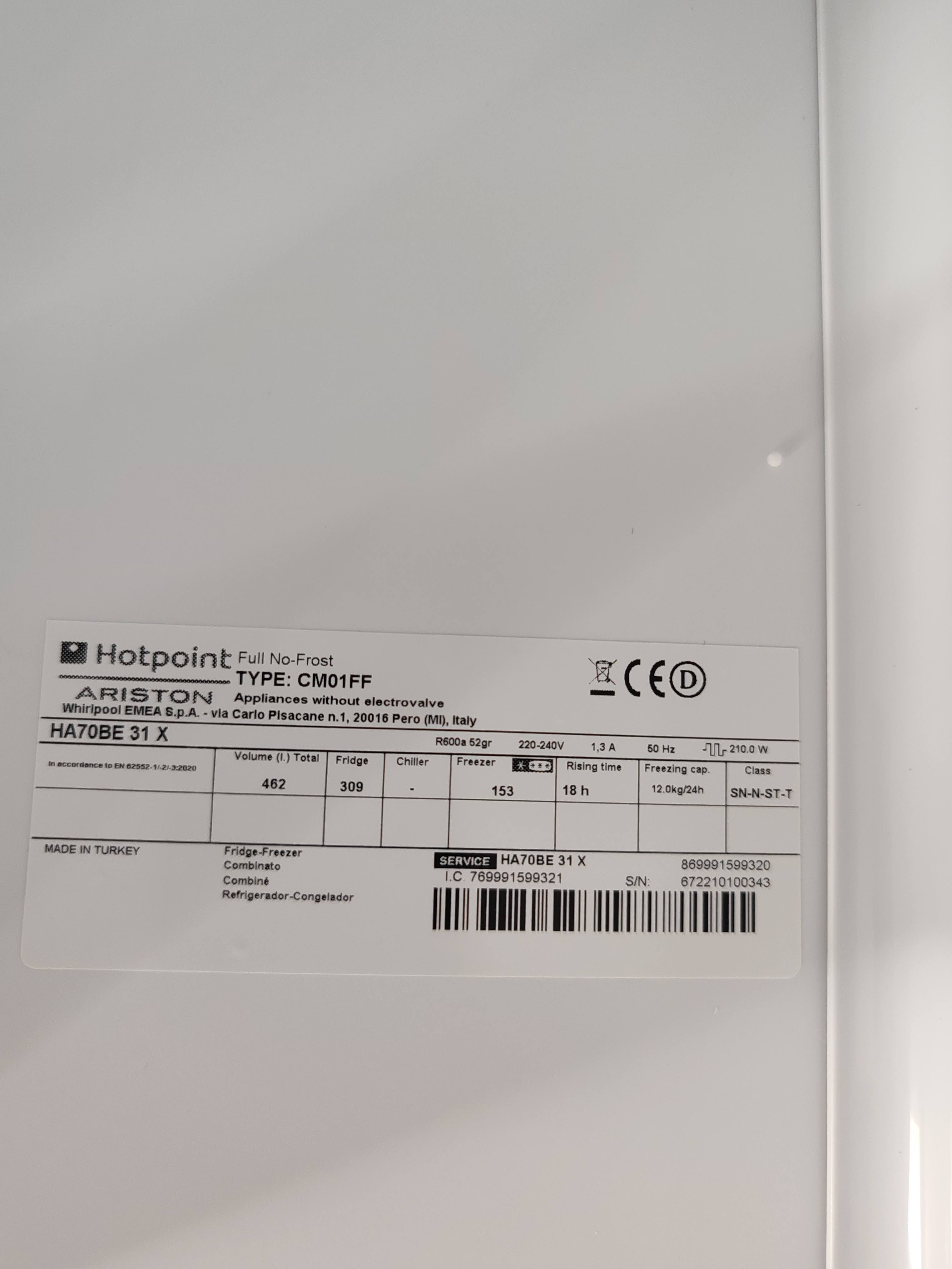 Frižider Hotpoint Ariston HA70BE 31 X , 195cm