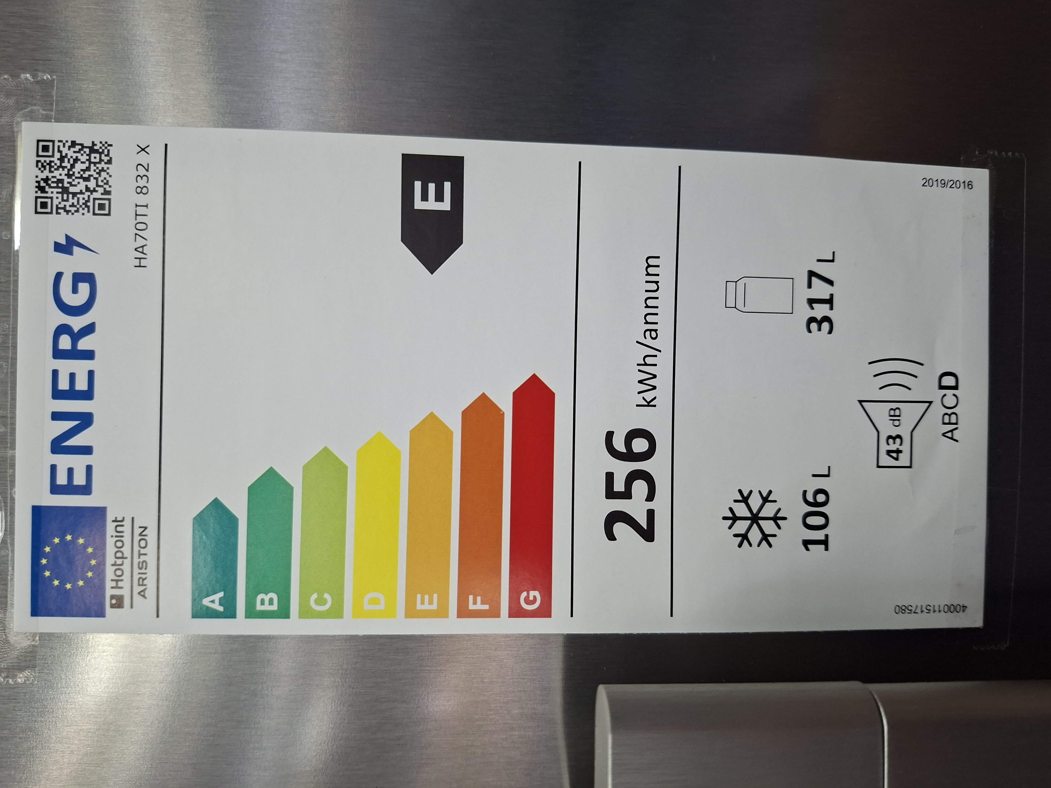 Frizider Hotpoint Ariston HA70TI 832X , 180 cm