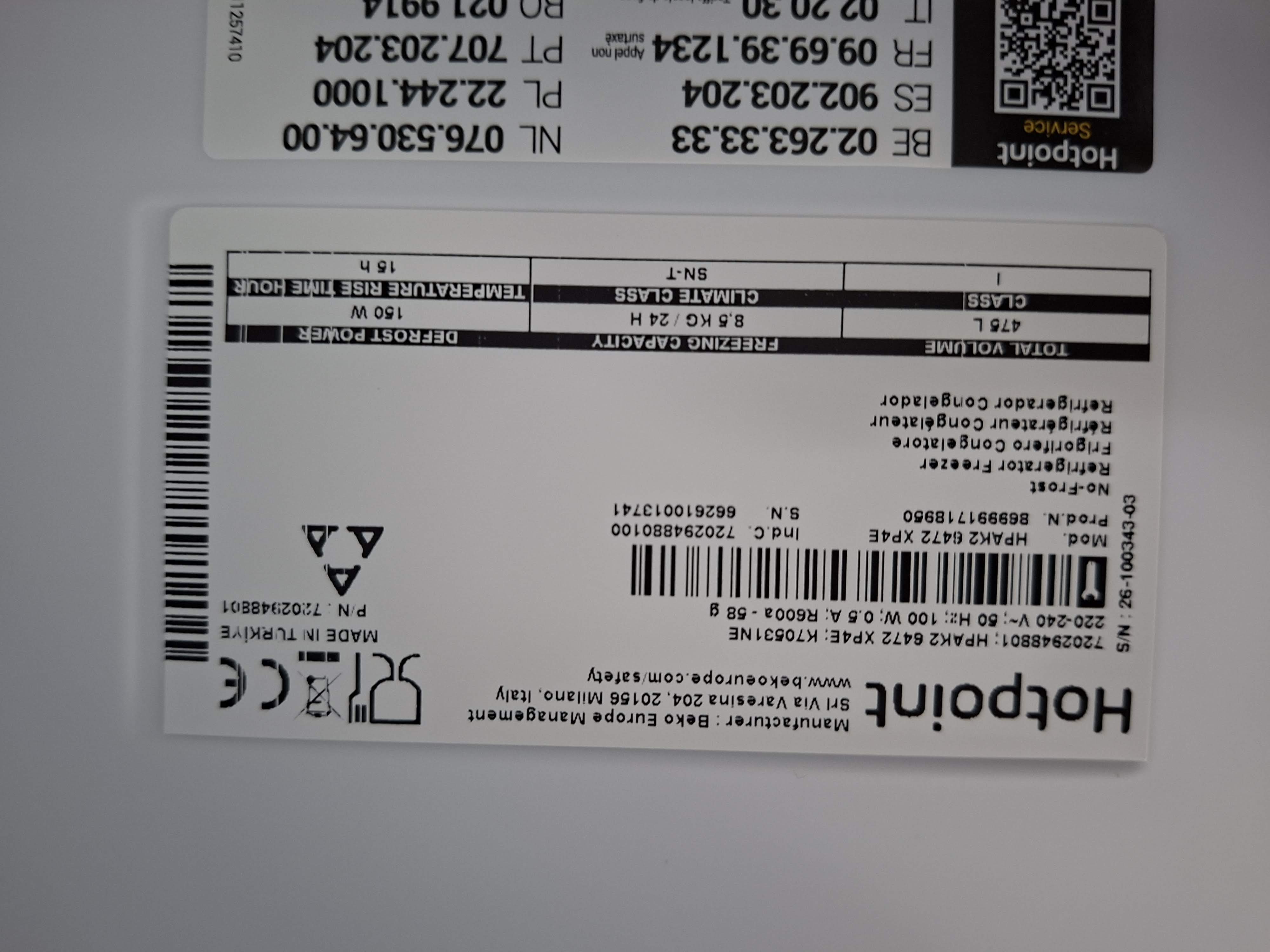 Frižider Hotpoint HPAK2 6472 XP4E, 70cm