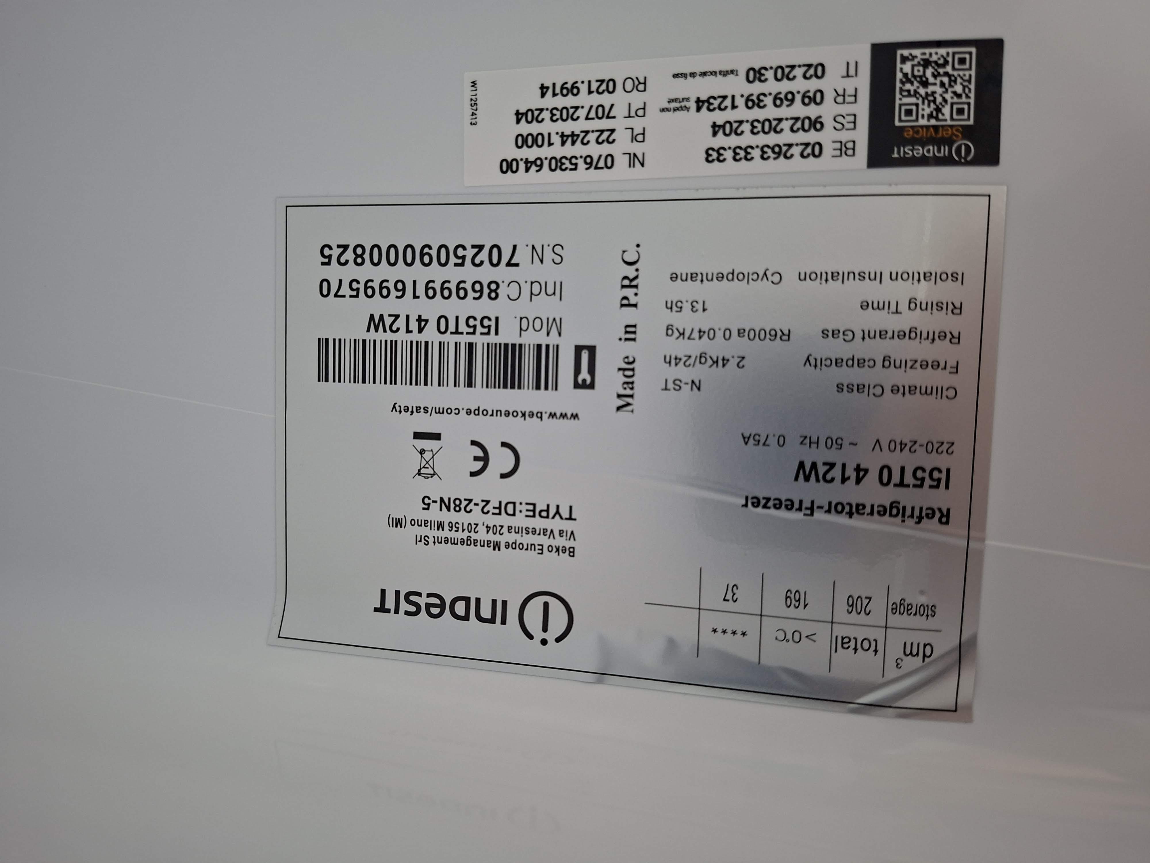 Frižider Indesit  I55T0 412W , 143 cm.