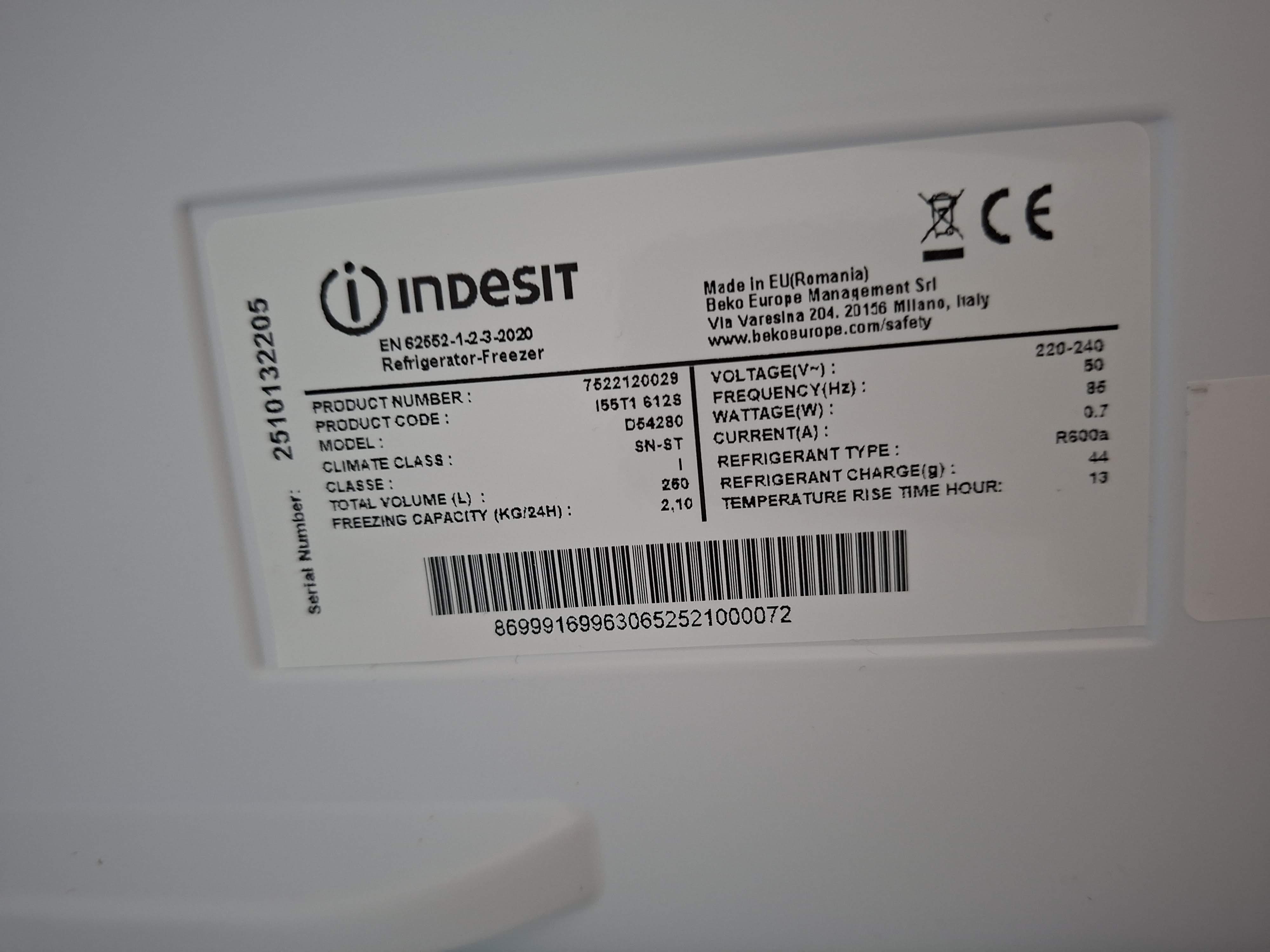 Frižider Indesit  I55T1 612S , 160 cm.