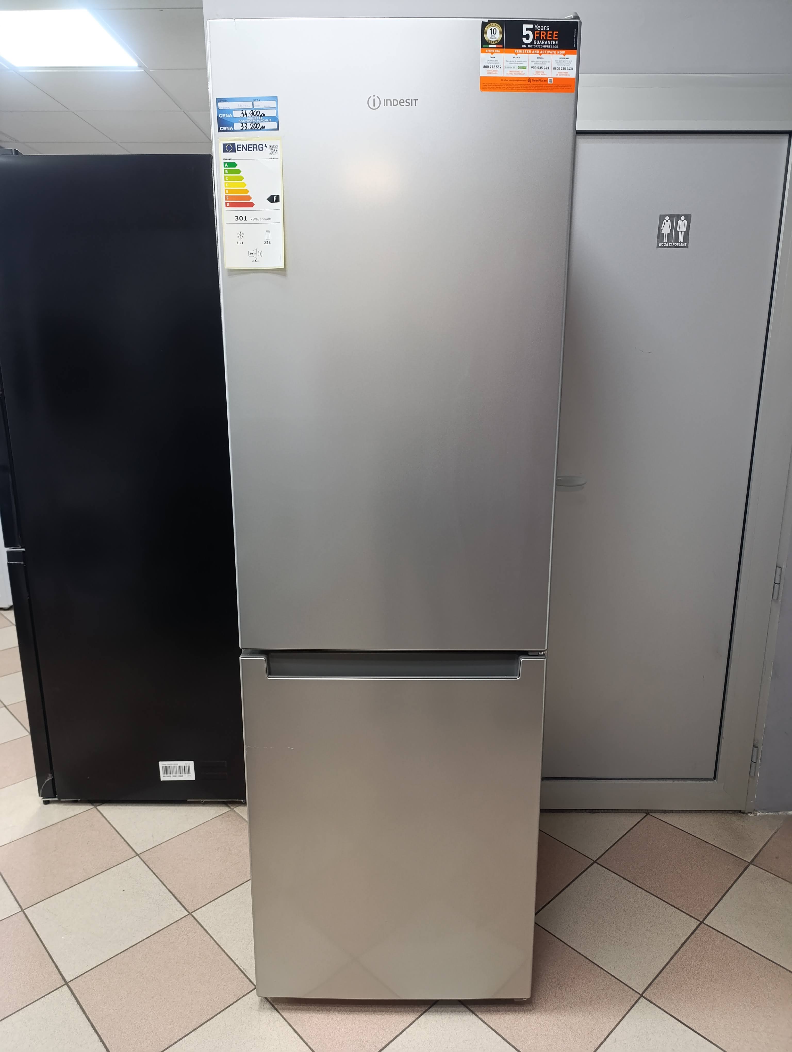 Frižider Indesit LI8 S1E S, 189 cm