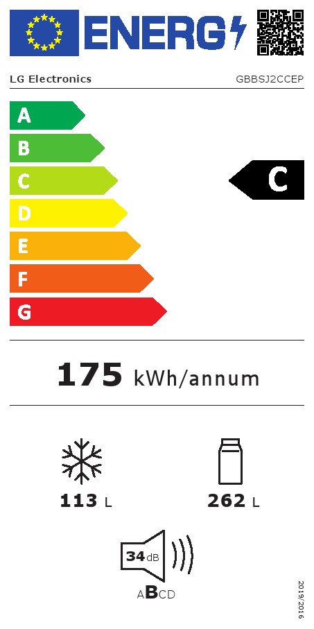 Frižider LG GBBSJ2CCEP , 203 cm.