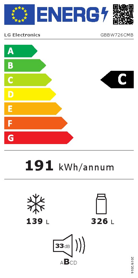 Frižider LG GBBW726CMB , 203 cm.