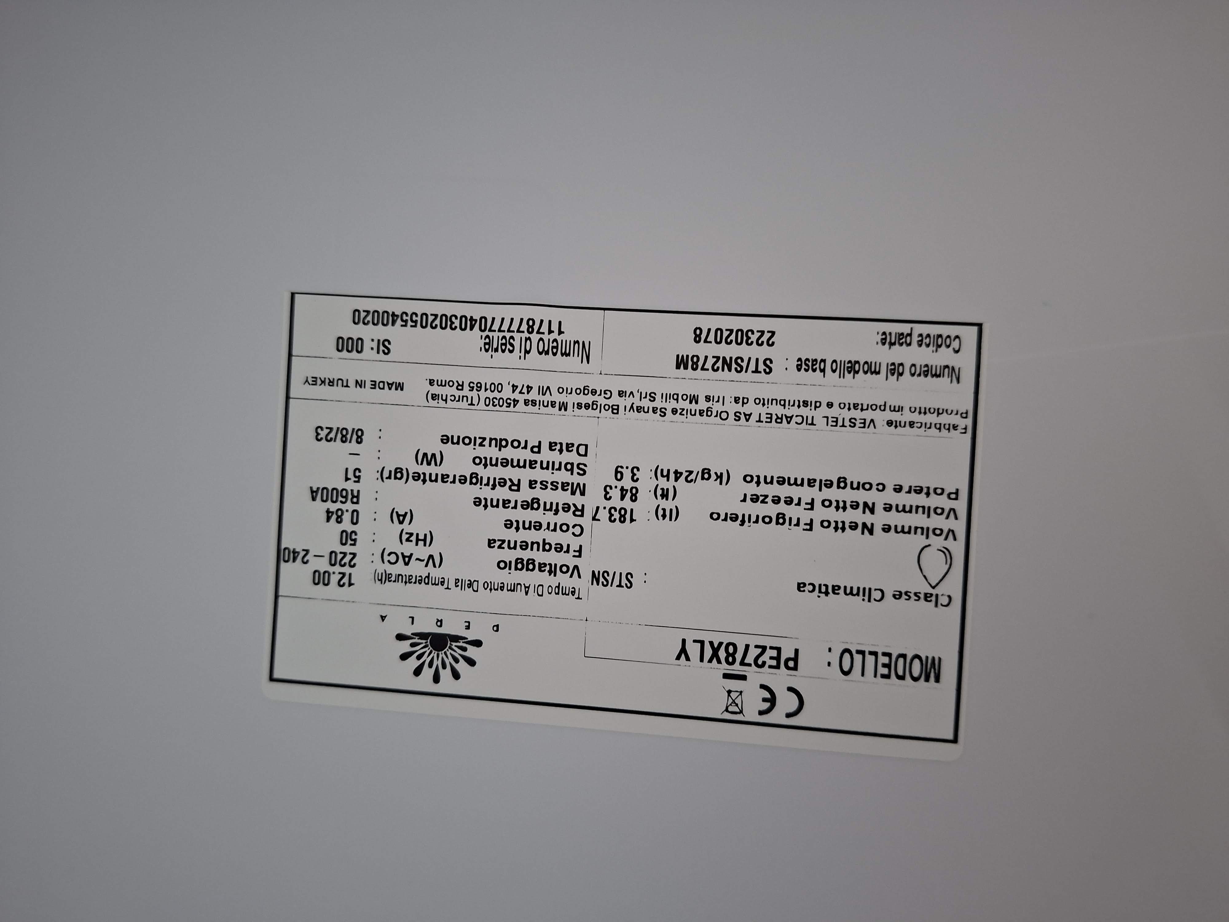 Frižider Perla PE278XLY (2) , 170 cm.