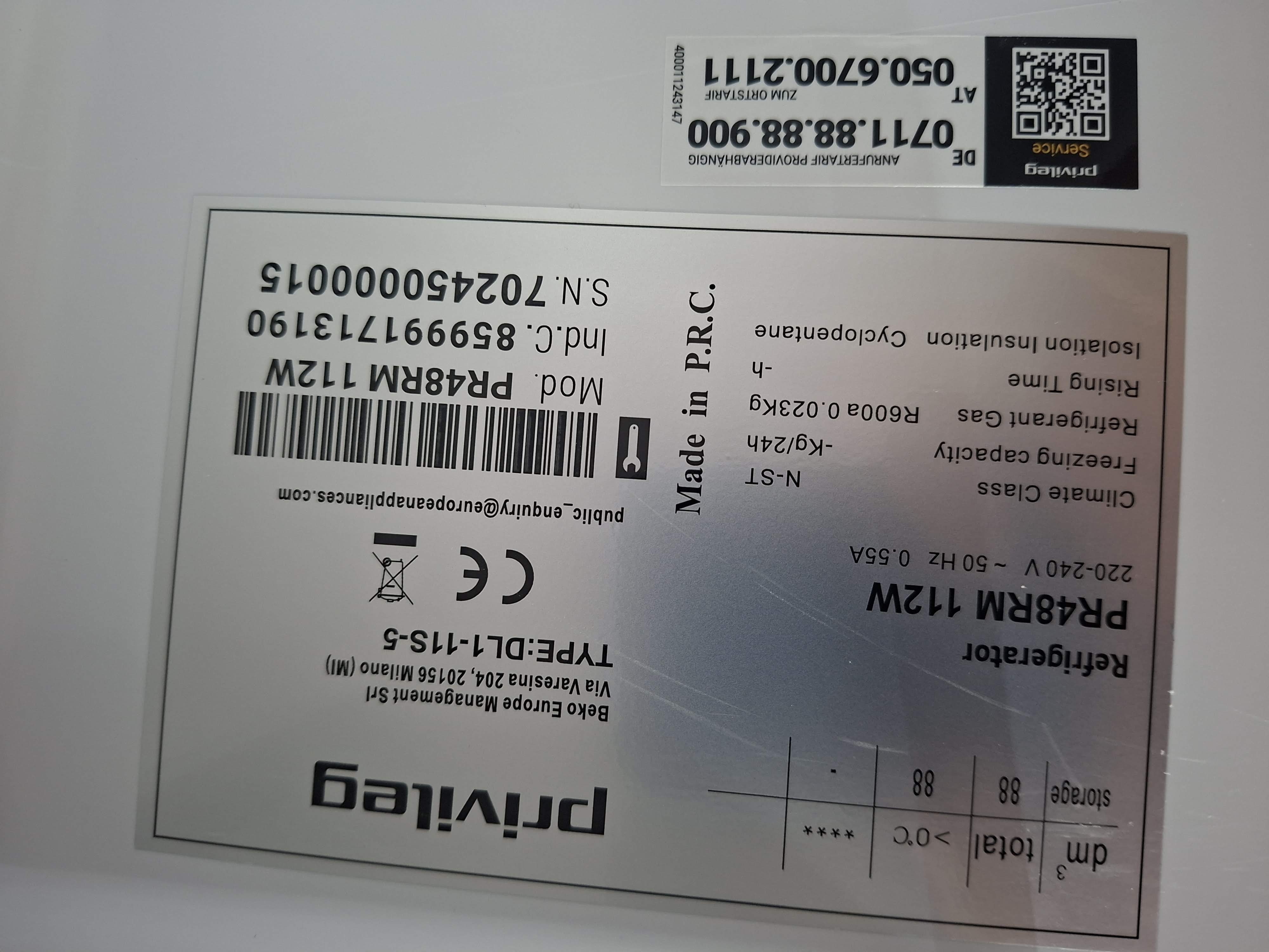 Frižider Privileg  PR48RM 112W , 85 cm