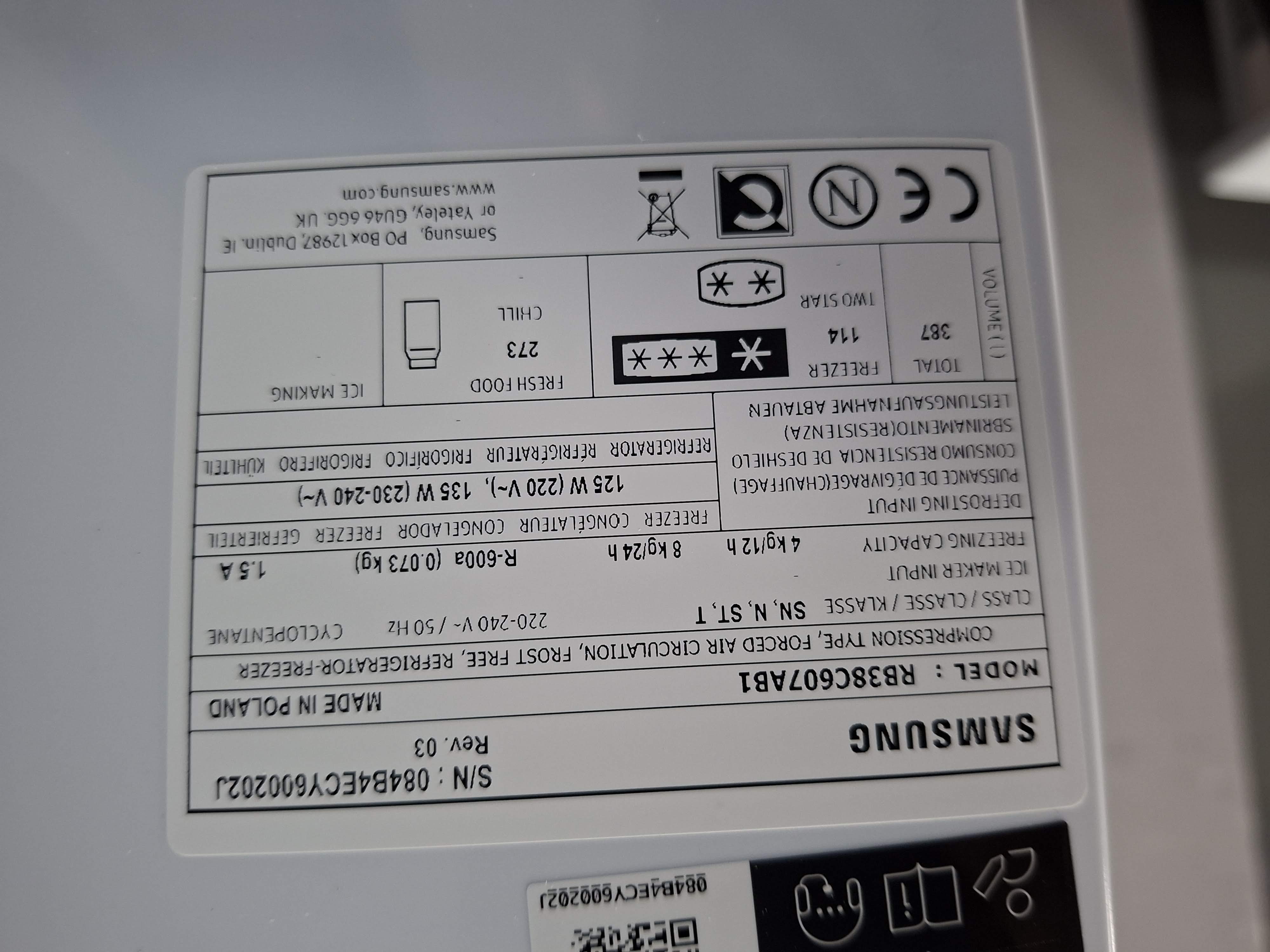 Frižider Samsung RB38C607AB1 , 203 cm