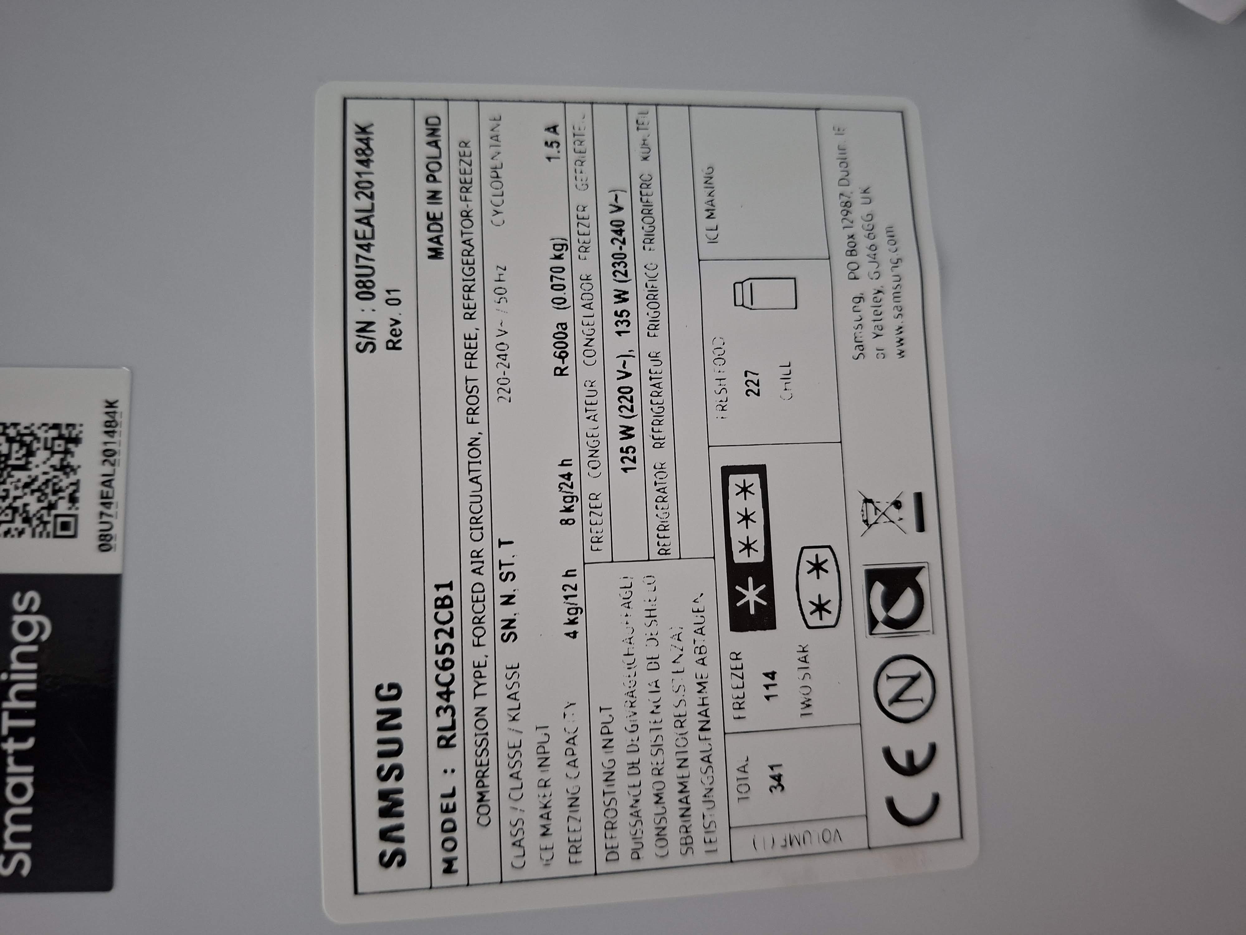 Frižider Samsung RL34C652CB1, 186 cm